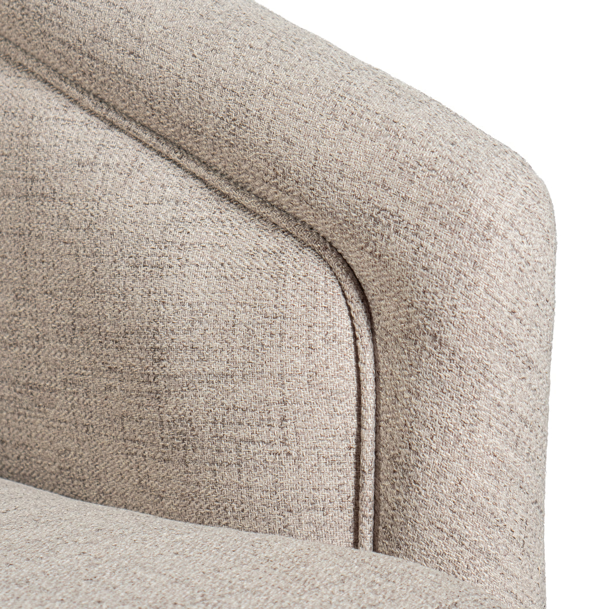 Dean Club Style Commercial Barrel Accent Armchair with 360 Degree Swivel Metal Base and Sloped Armrests