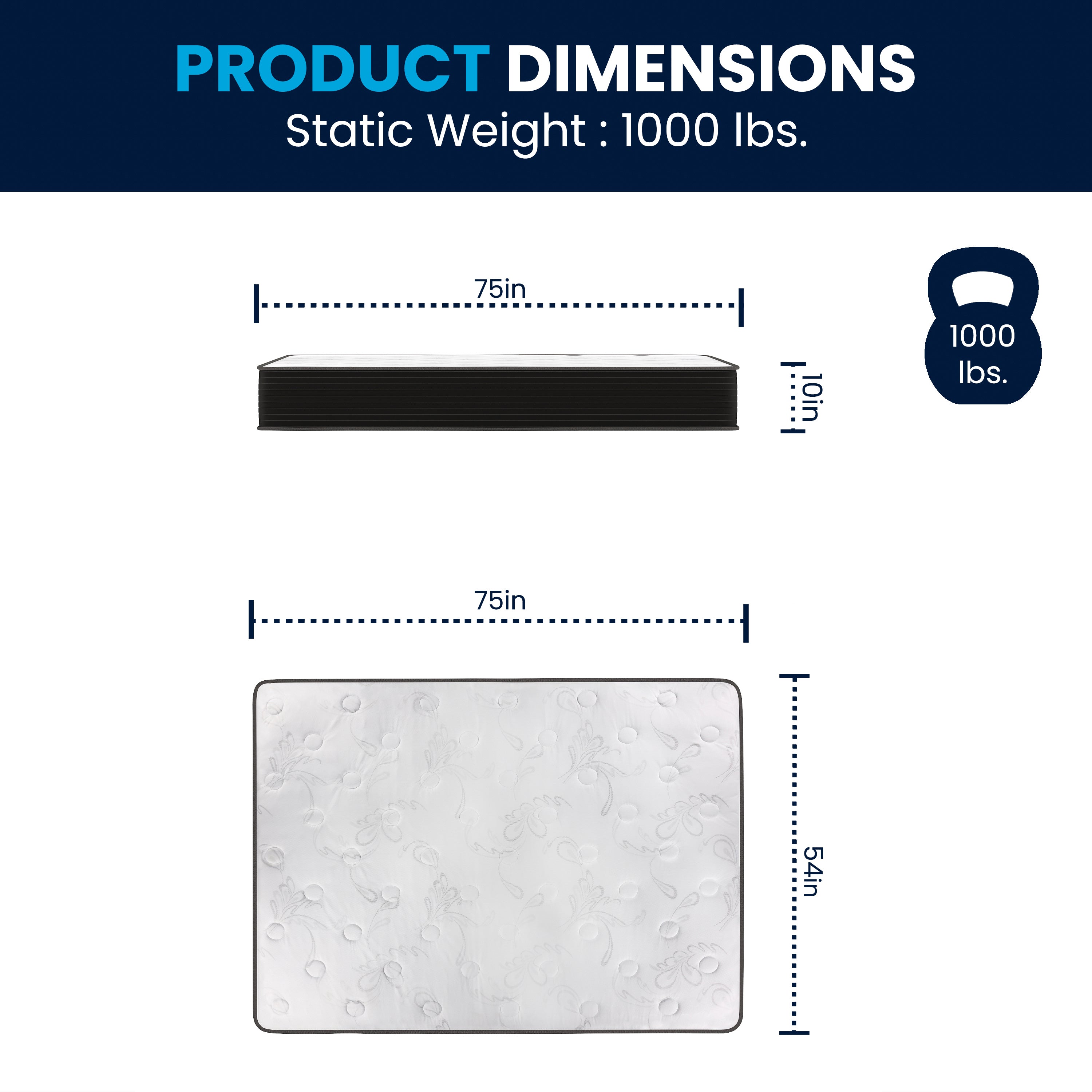 Dream Cooling Gel 10 Inch CertiPUR-US Certified Foam and Pocket Spring Hybrid Mattress, Mattress in a Box