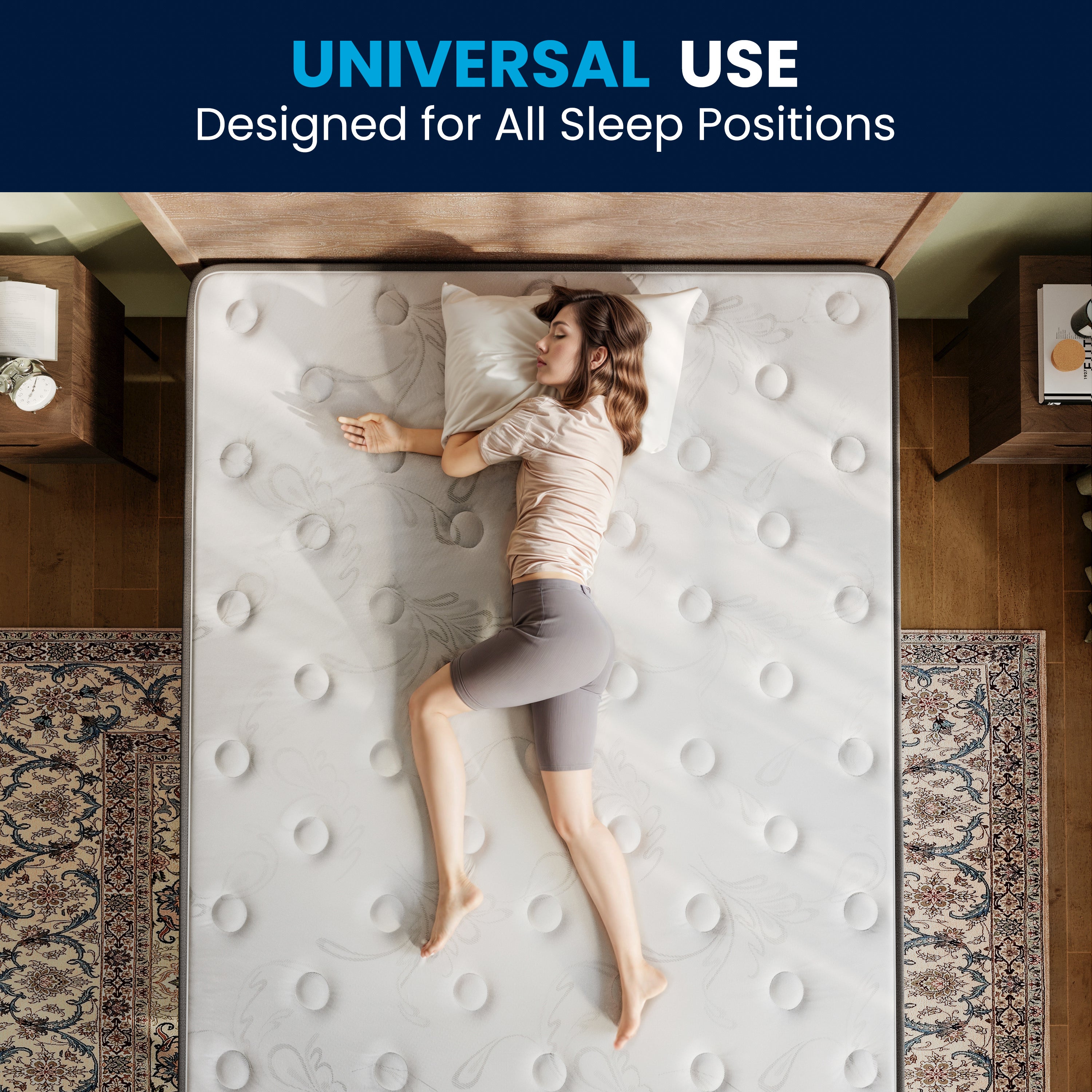 Dream Cooling Gel 12 Inch CertiPUR-US Certified Foam and Pocket Spring Hybrid Mattress, Mattress in a Box
