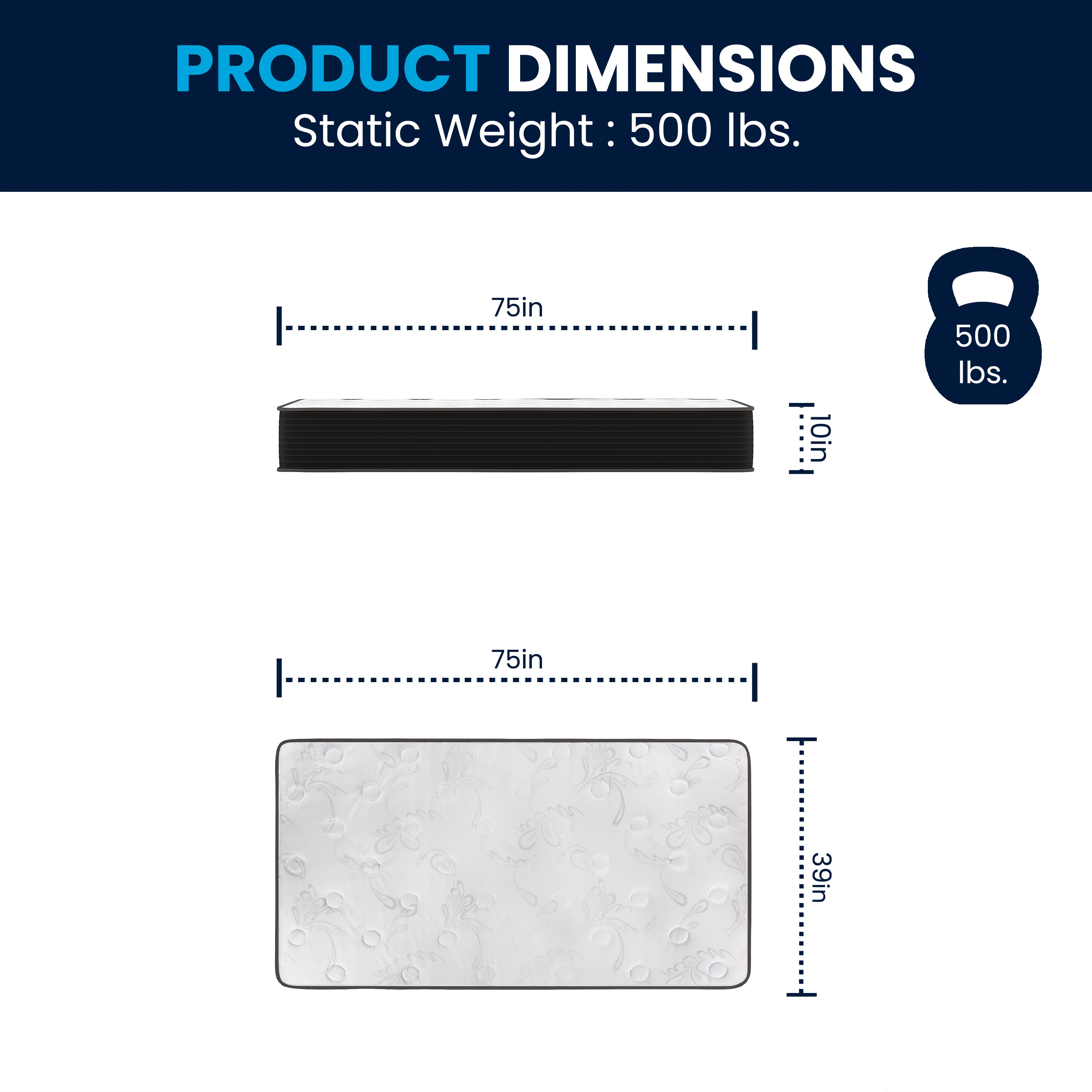 Dream Cooling Gel 10 Inch CertiPUR-US Certified Foam and Pocket Spring Hybrid Mattress, Mattress in a Box