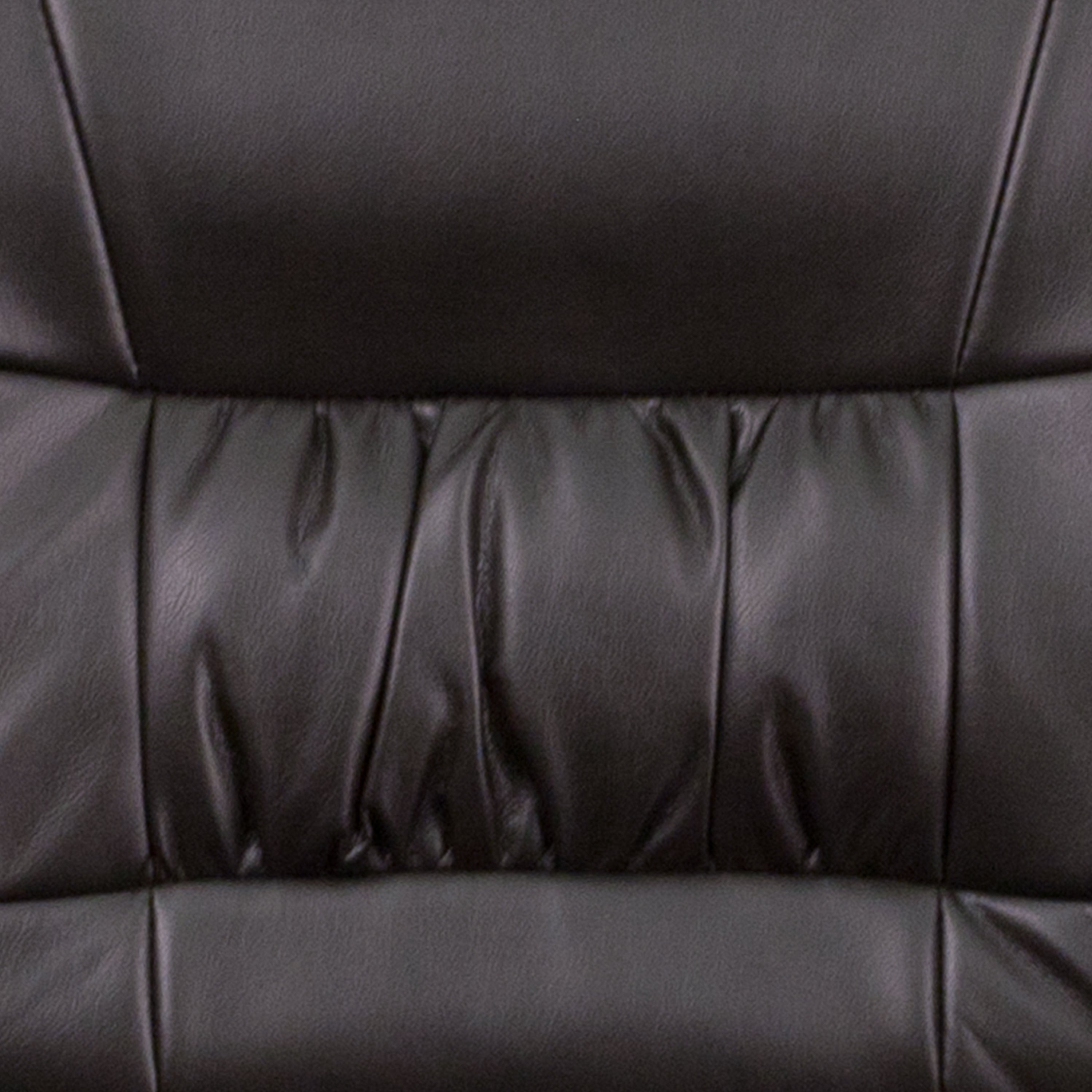 LeatherSoft Executive Side Reception Chair with Powder Coated Frame