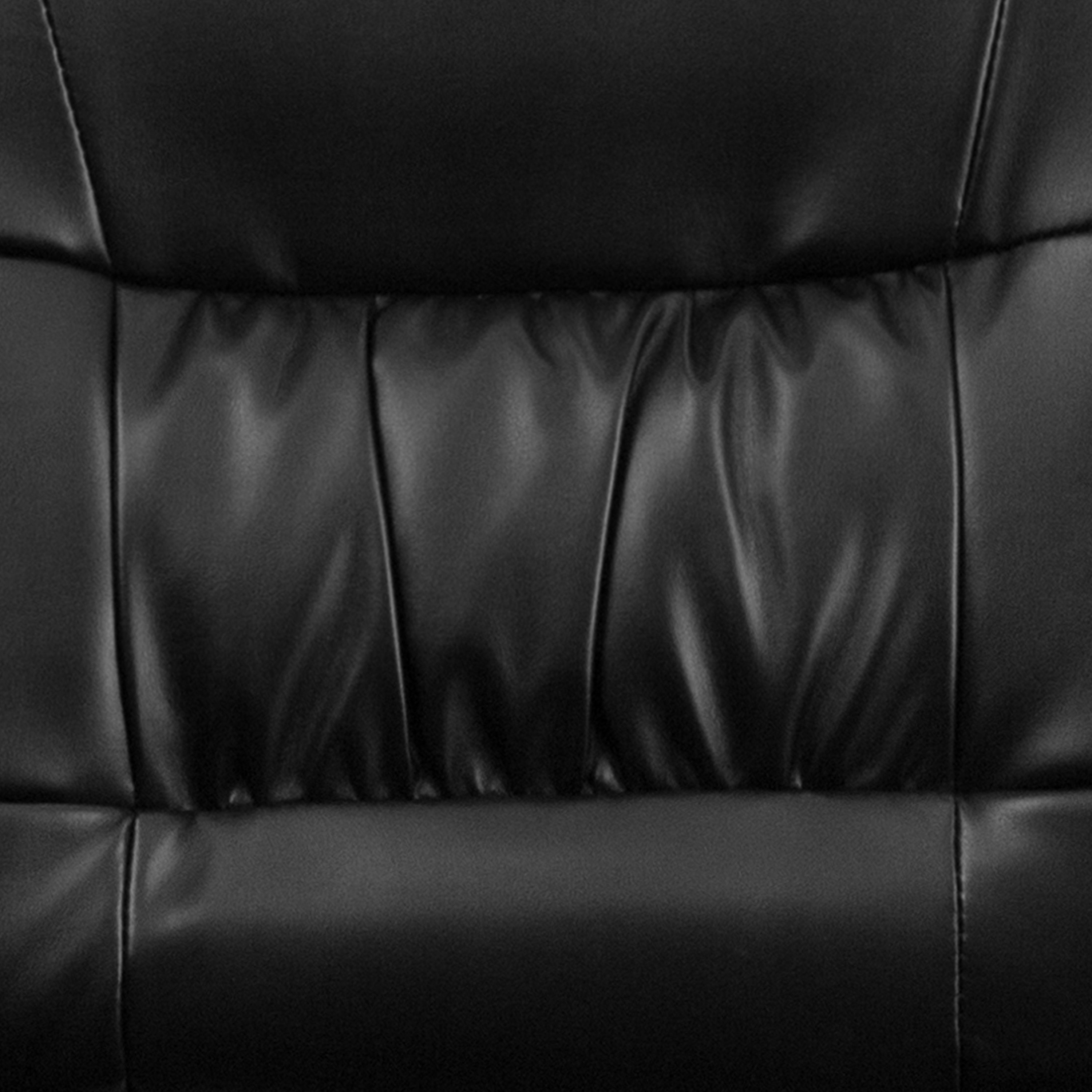 LeatherSoft Executive Side Reception Chair with Powder Coated Frame