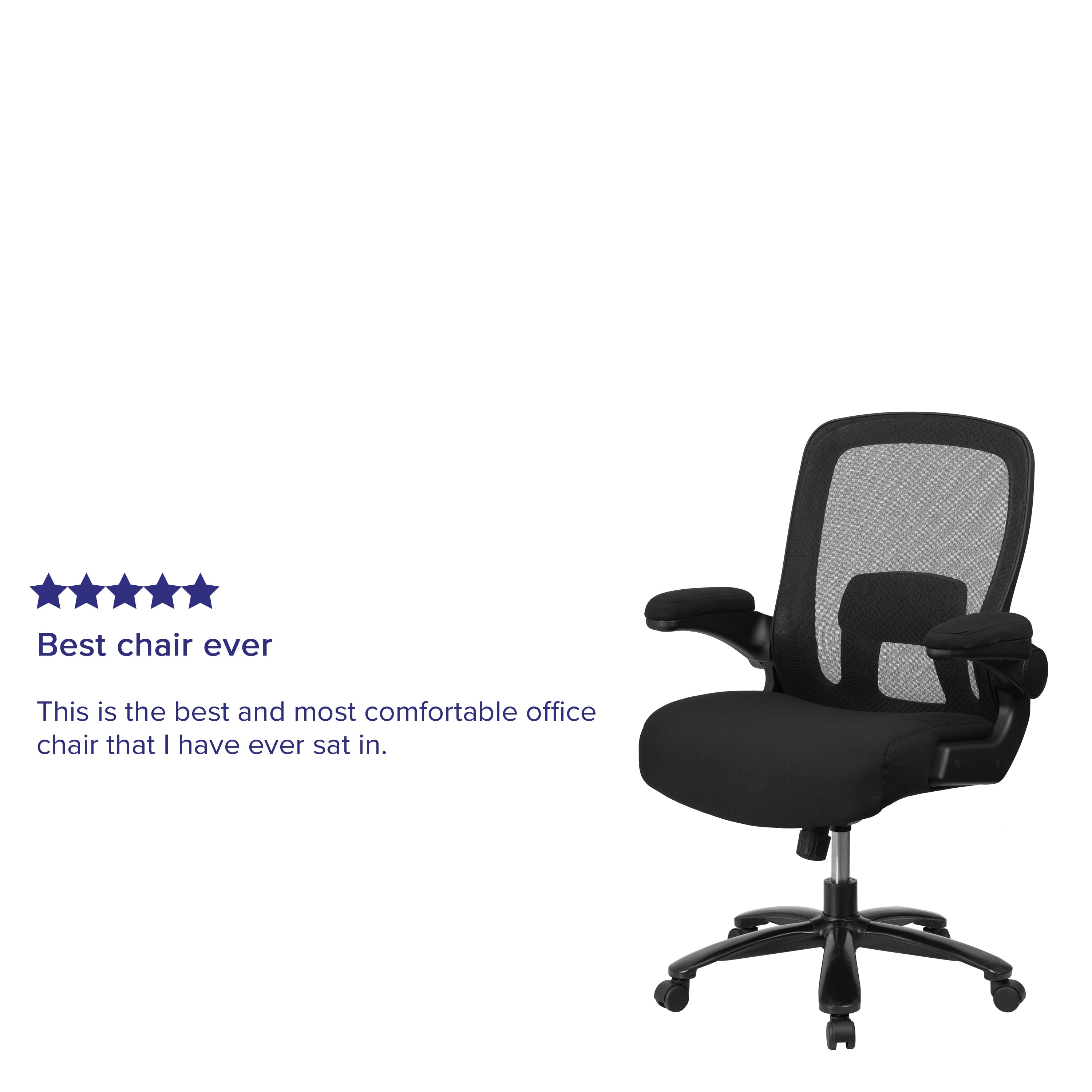 HERCULES Series Big & Tall 500 lb. Rated Mesh Executive Swivel Ergonomic Office Chair with Adjustable Lumbar-Big & Tall Office Chair-Flash Furniture-Wall2Wall Furnishings