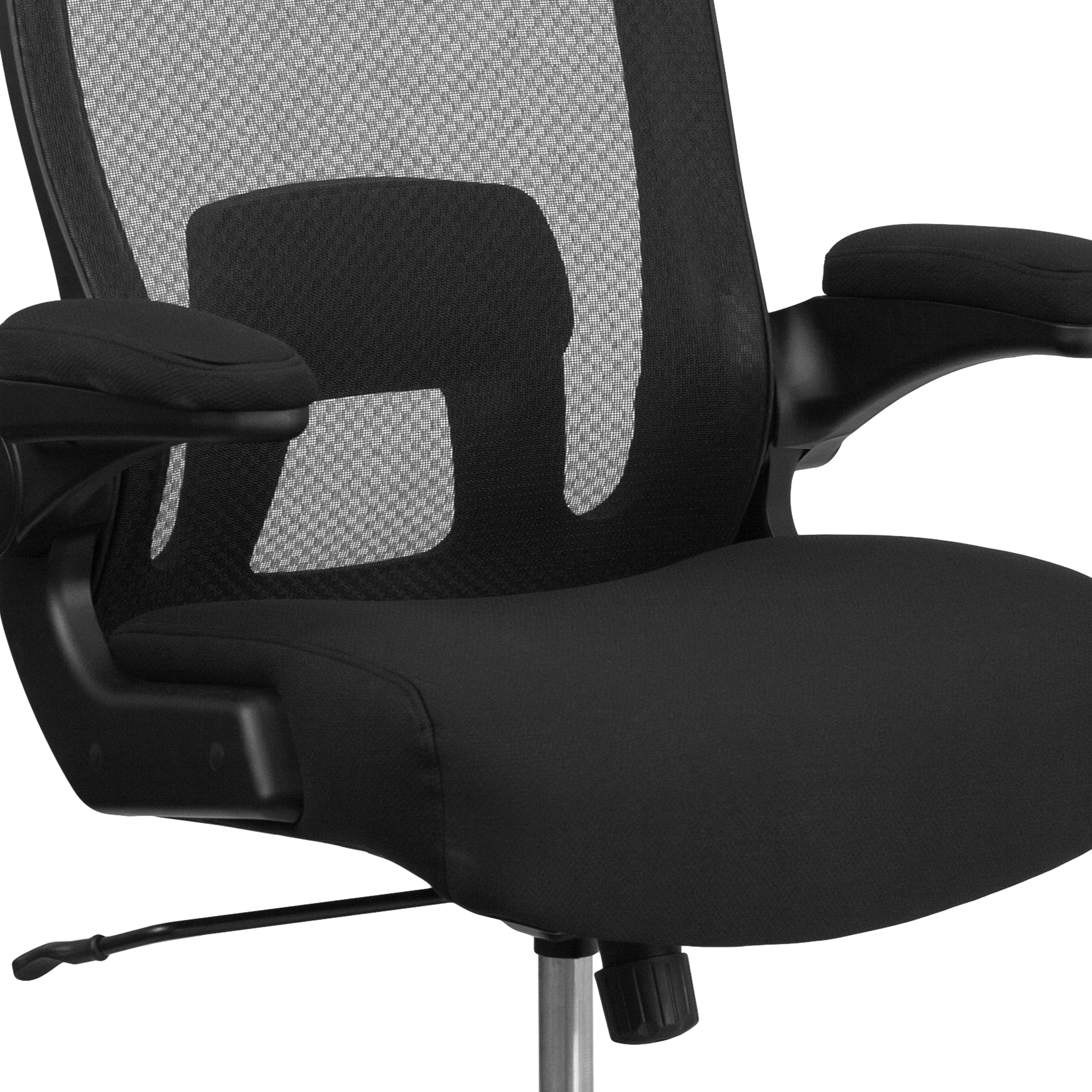 HERCULES Series Big & Tall 500 lb. Rated Mesh Executive Swivel Ergonomic Office Chair with Adjustable Lumbar-Big & Tall Office Chair-Flash Furniture-Wall2Wall Furnishings