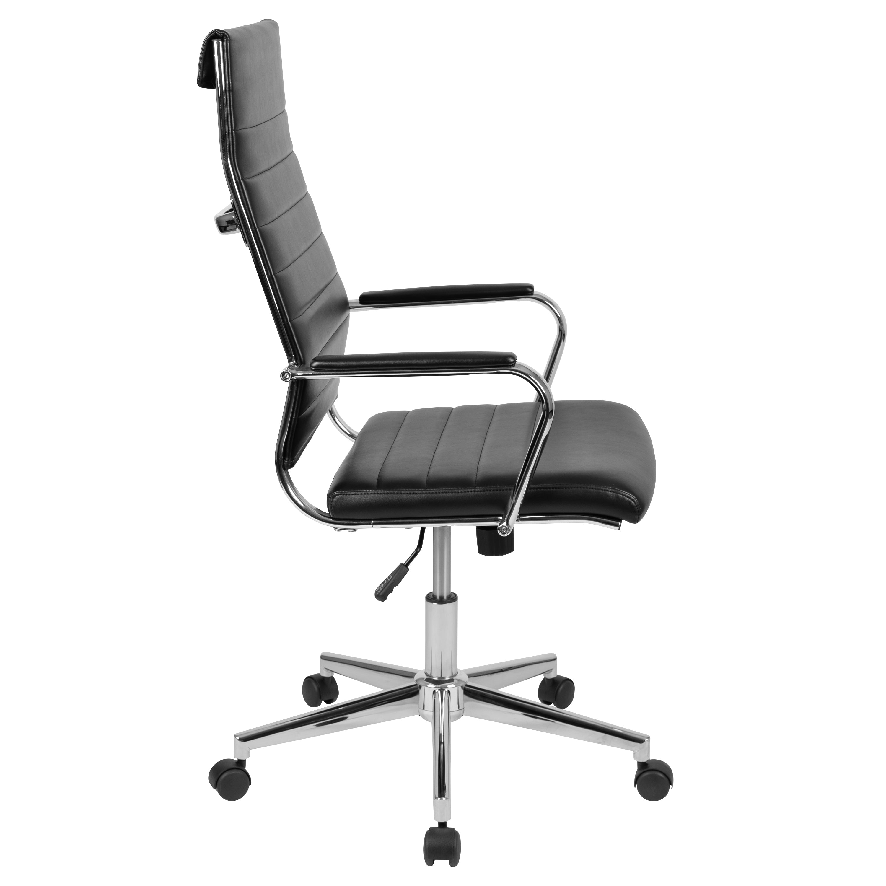 High Back LeatherSoft Contemporary Ribbed Executive Swivel Office Chair