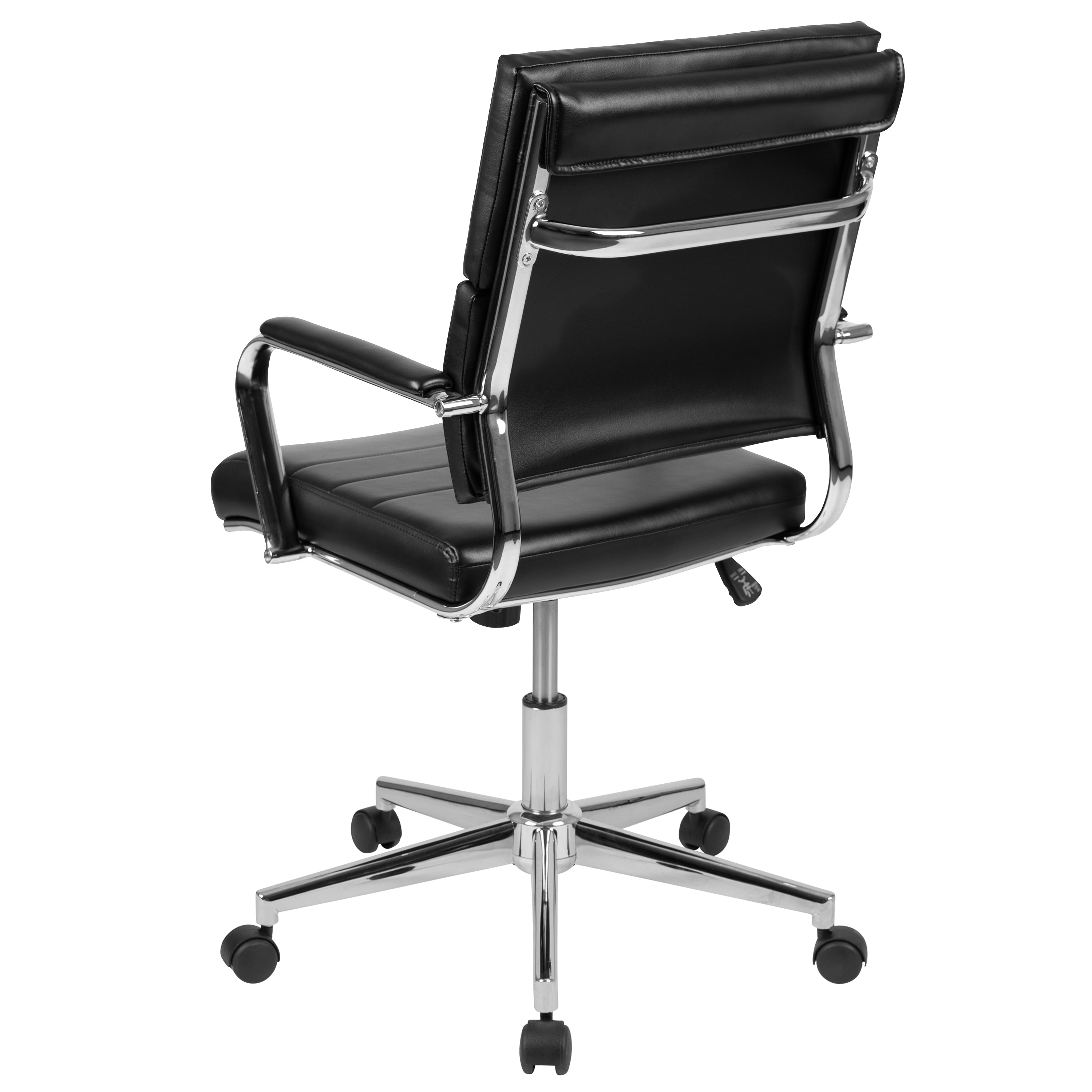 Mid-Back LeatherSoft Contemporary Panel Executive Swivel Office Chair-Executive Office Chair-Flash Furniture-Wall2Wall Furnishings