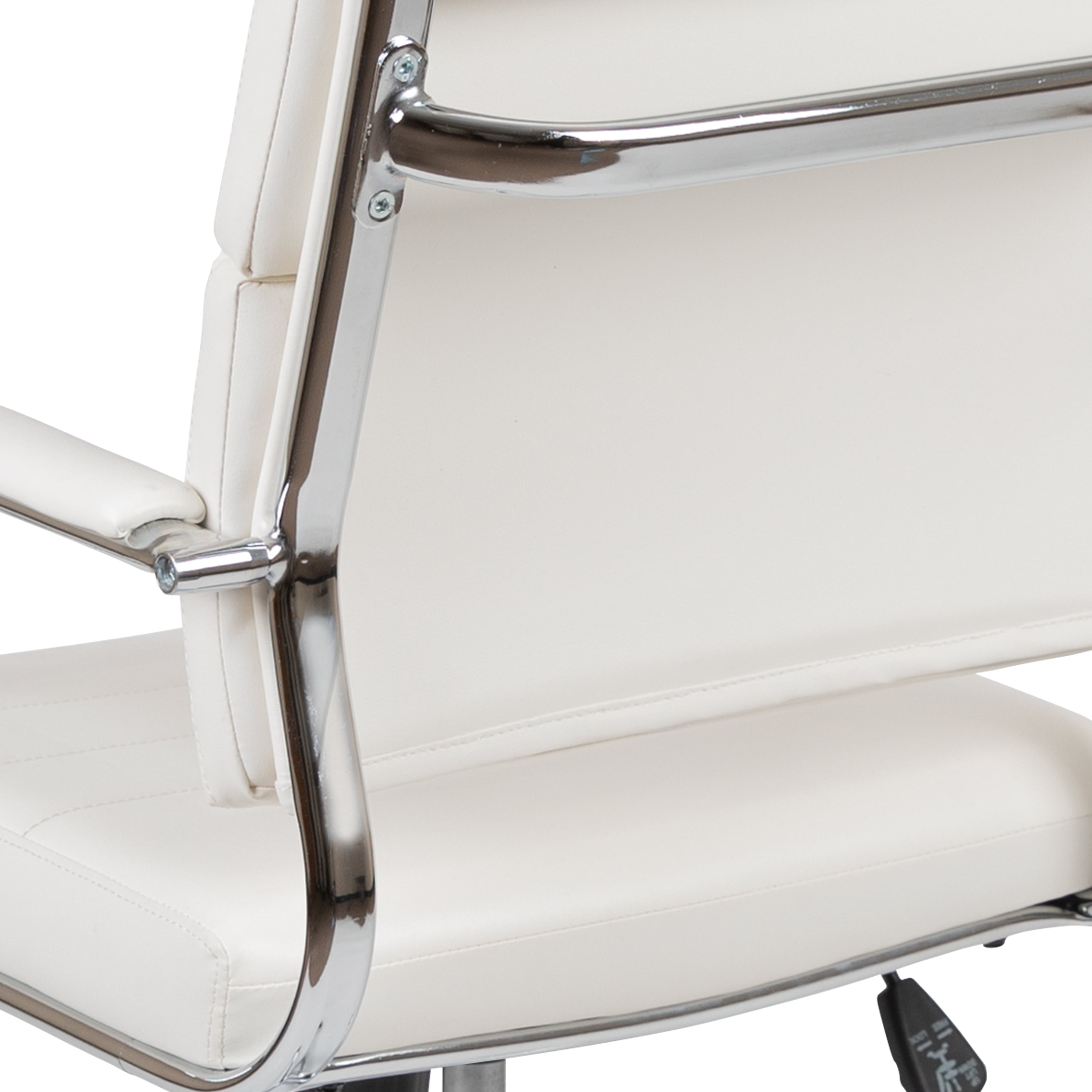 Mid-Back LeatherSoft Contemporary Panel Executive Swivel Office Chair