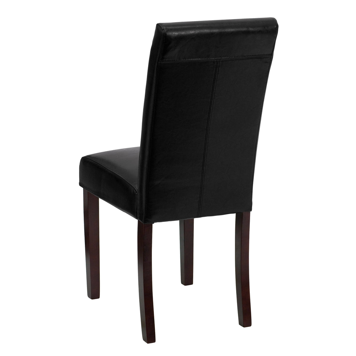Traditional LeatherSoft Upholstered Panel Back Parsons Dining Chairs