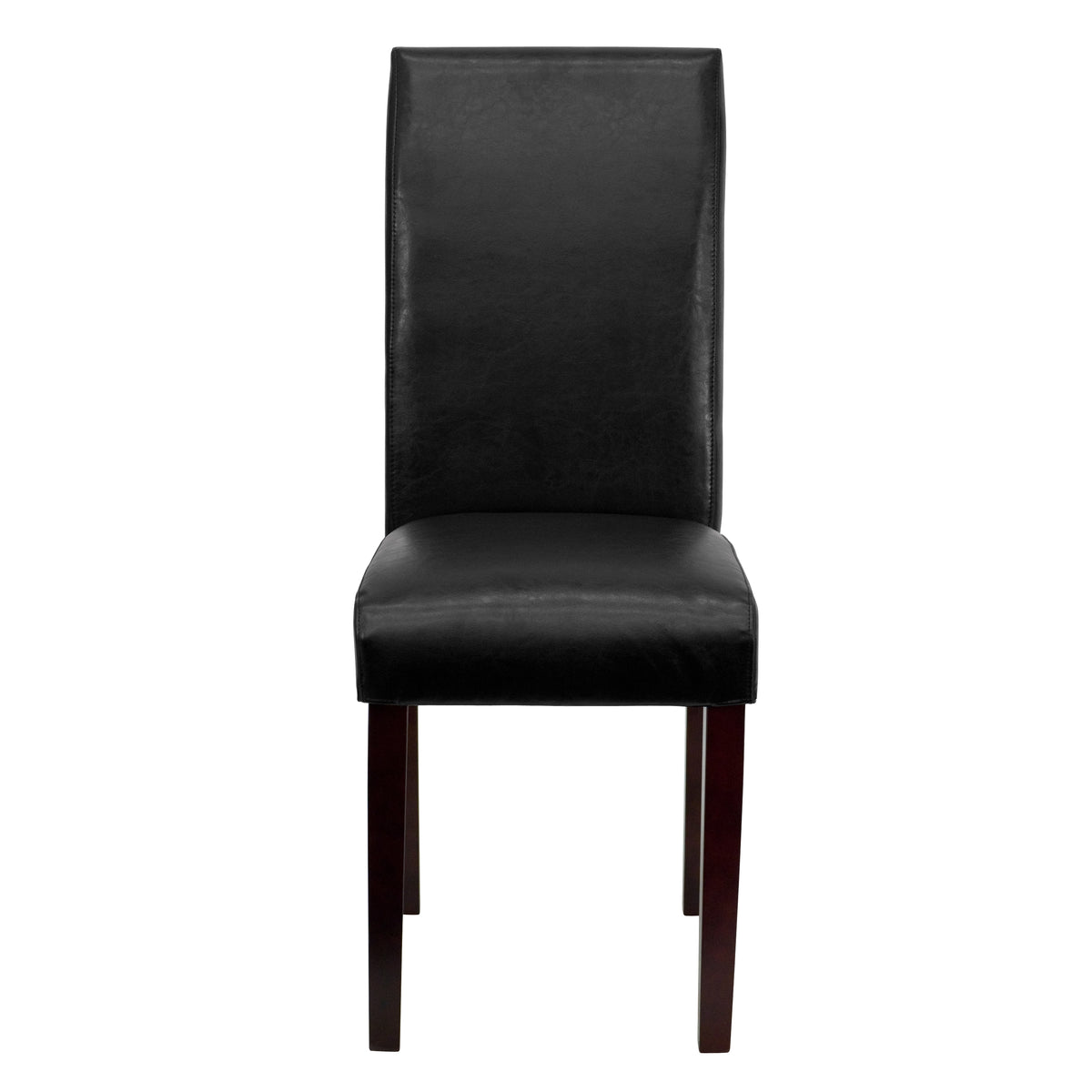 Traditional LeatherSoft Upholstered Panel Back Parsons Dining Chairs