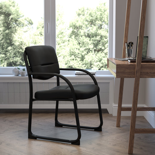 Fabric Executive Side Reception Chair with Sled Base