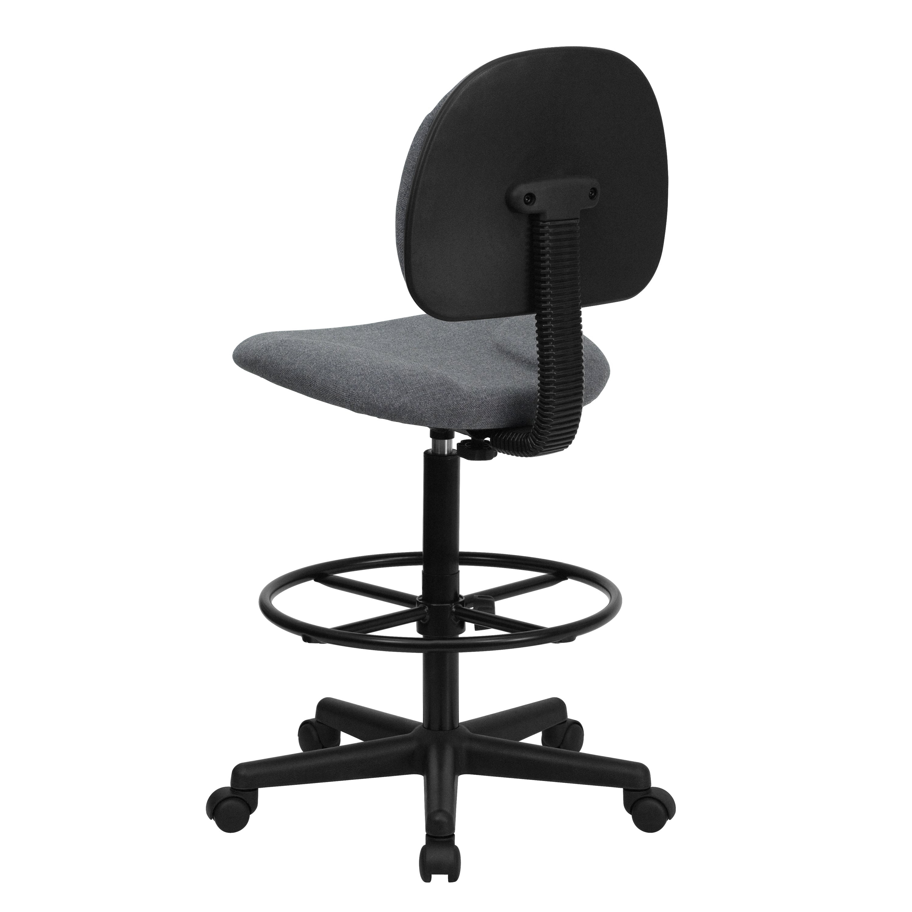 Fabric Drafting Chair (Cylinders: 22.5''-27''H or 26''-30.5''H)-Office Chair-Flash Furniture-Wall2Wall Furnishings