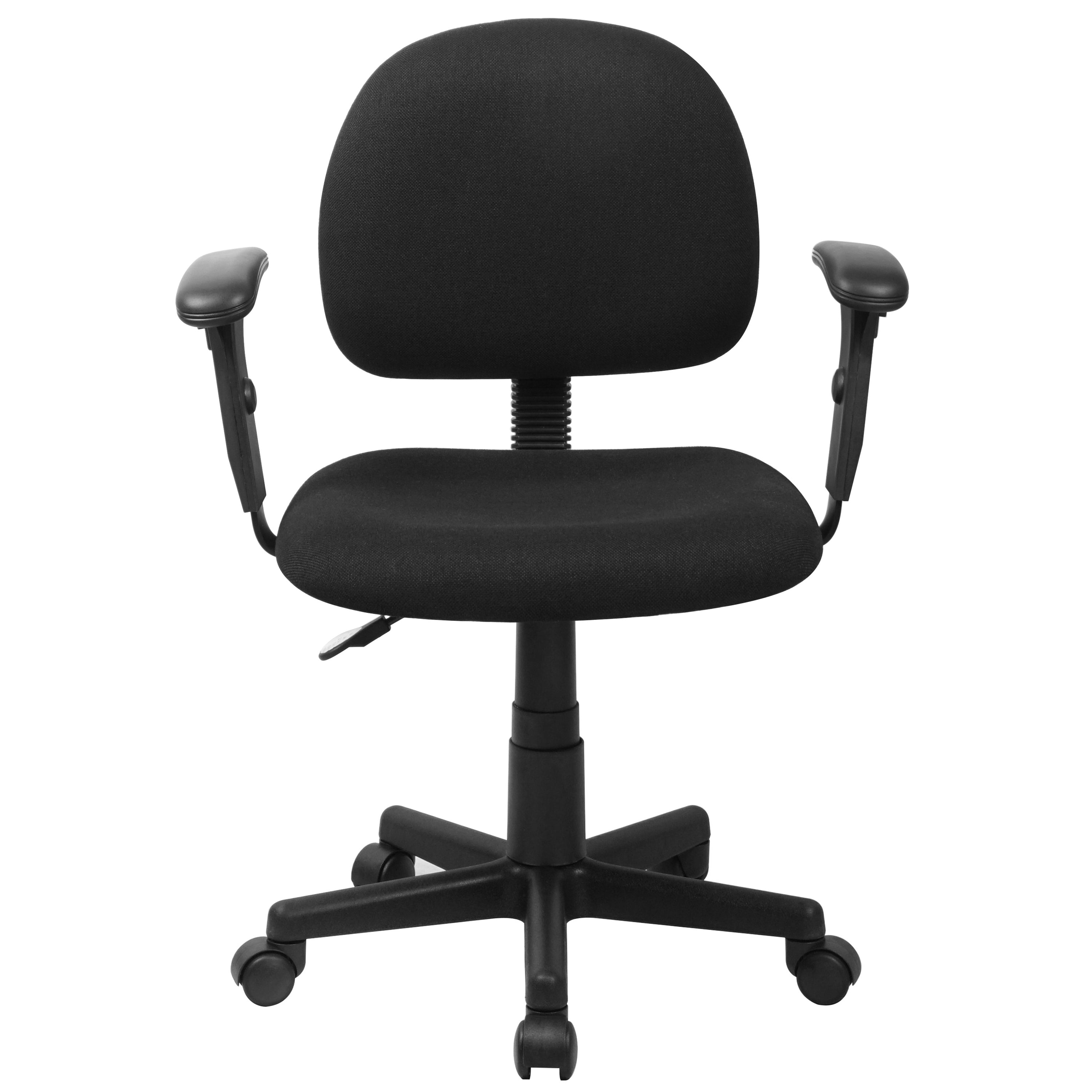 Mid-Back Fabric Swivel Task Office Chair with Adjustable Arms-Task Office Chair-Flash Furniture-Wall2Wall Furnishings