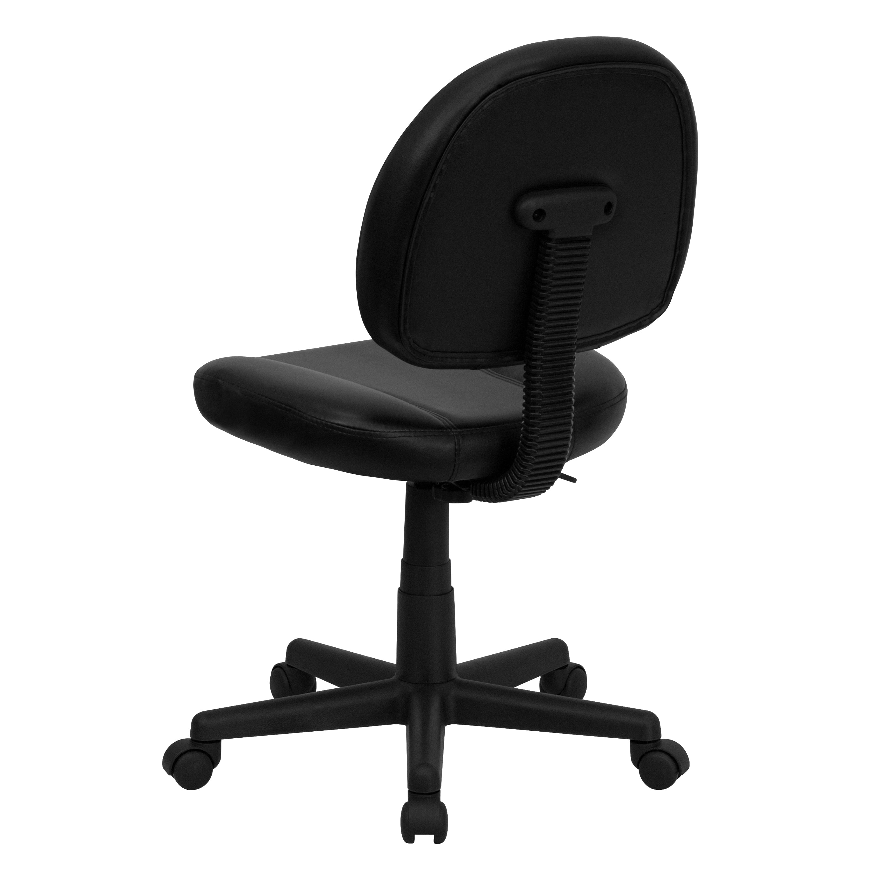 Mid-Back LeatherSoft Swivel Ergonomic Task Office Chair with Back Depth Adjustment