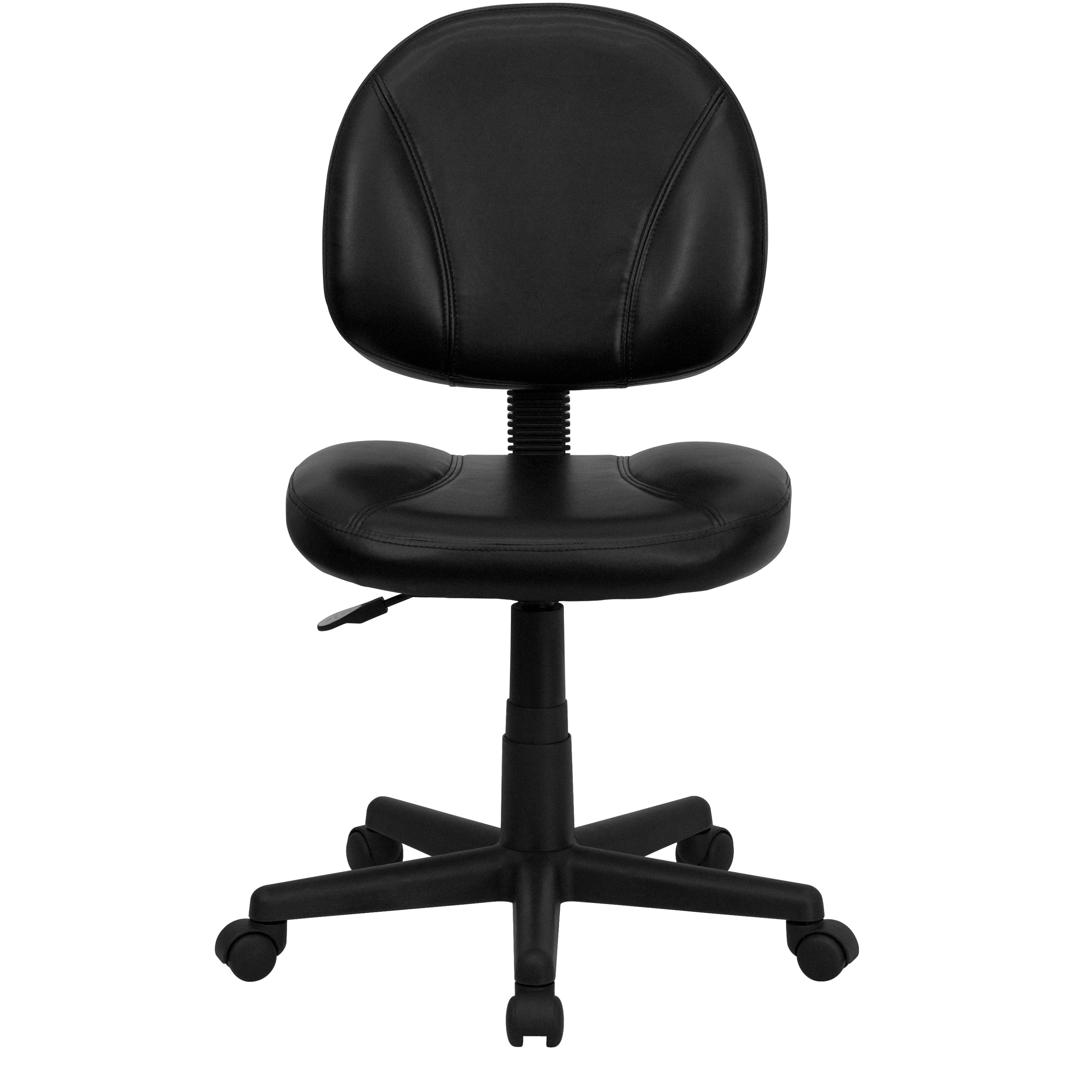 Mid-Back LeatherSoft Swivel Ergonomic Task Office Chair with Back Depth Adjustment
