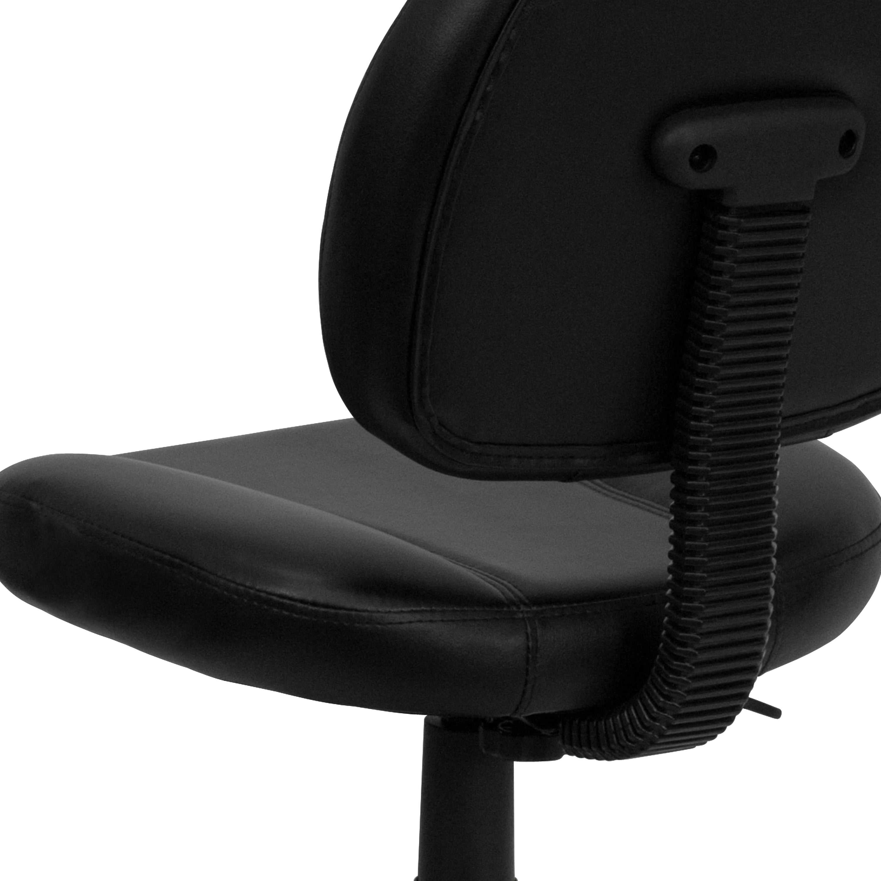 Mid-Back LeatherSoft Swivel Ergonomic Task Office Chair with Back Depth Adjustment