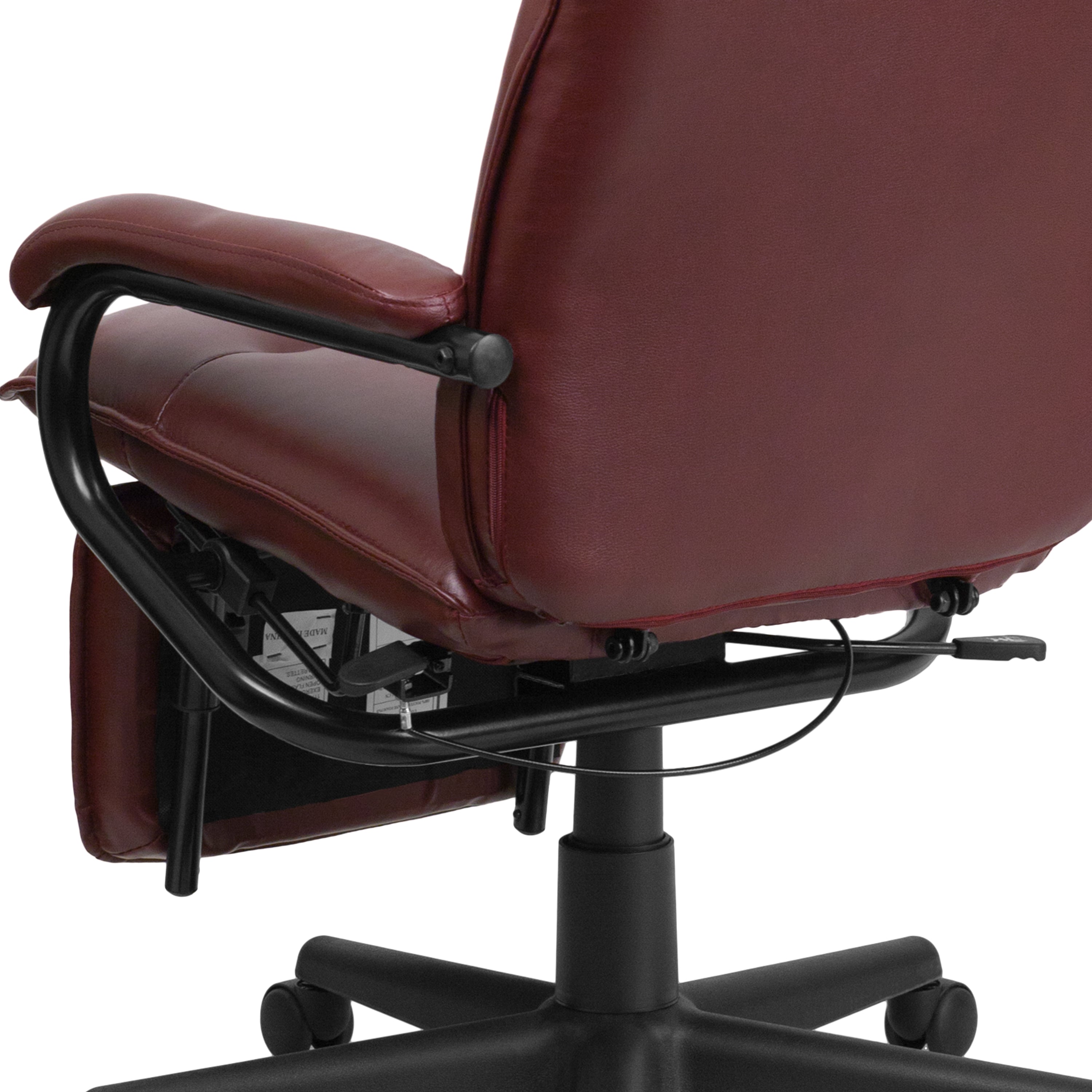 High Back LeatherSoft Executive Reclining Ergonomic Swivel Office Chair with Arms-Office Chair-Flash Furniture-Wall2Wall Furnishings