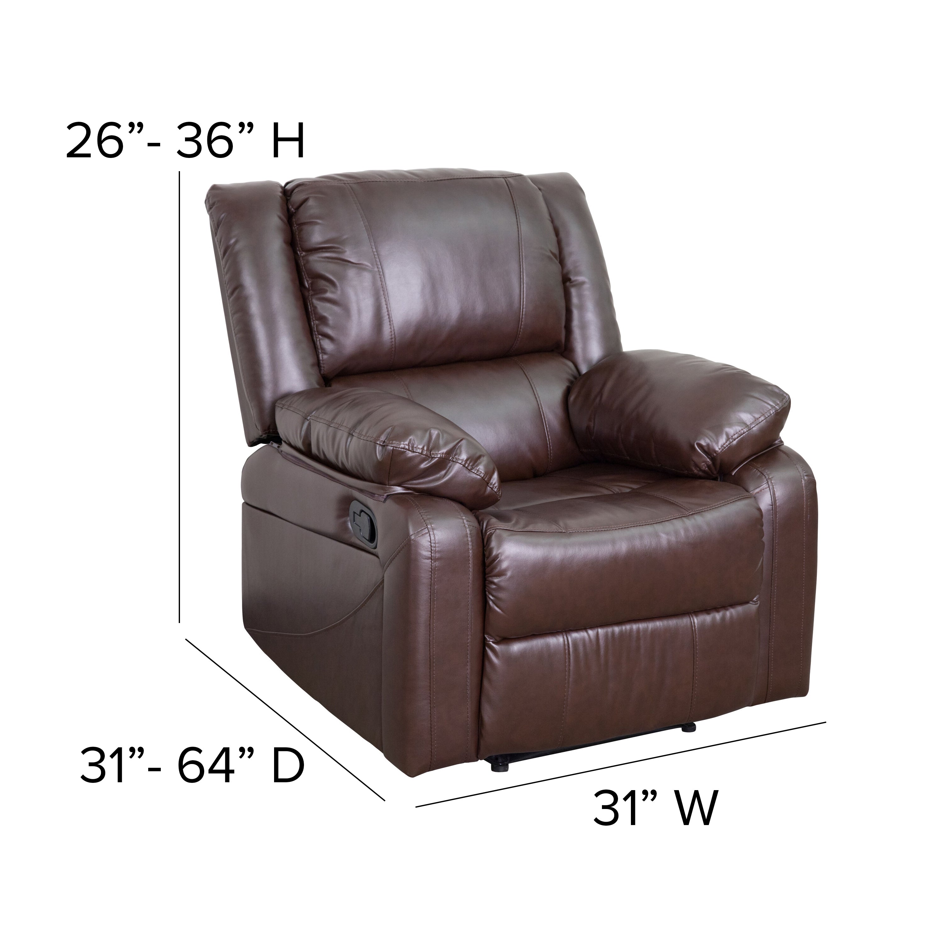 Harmony Series Recliner-Recliner-Flash Furniture-Wall2Wall Furnishings