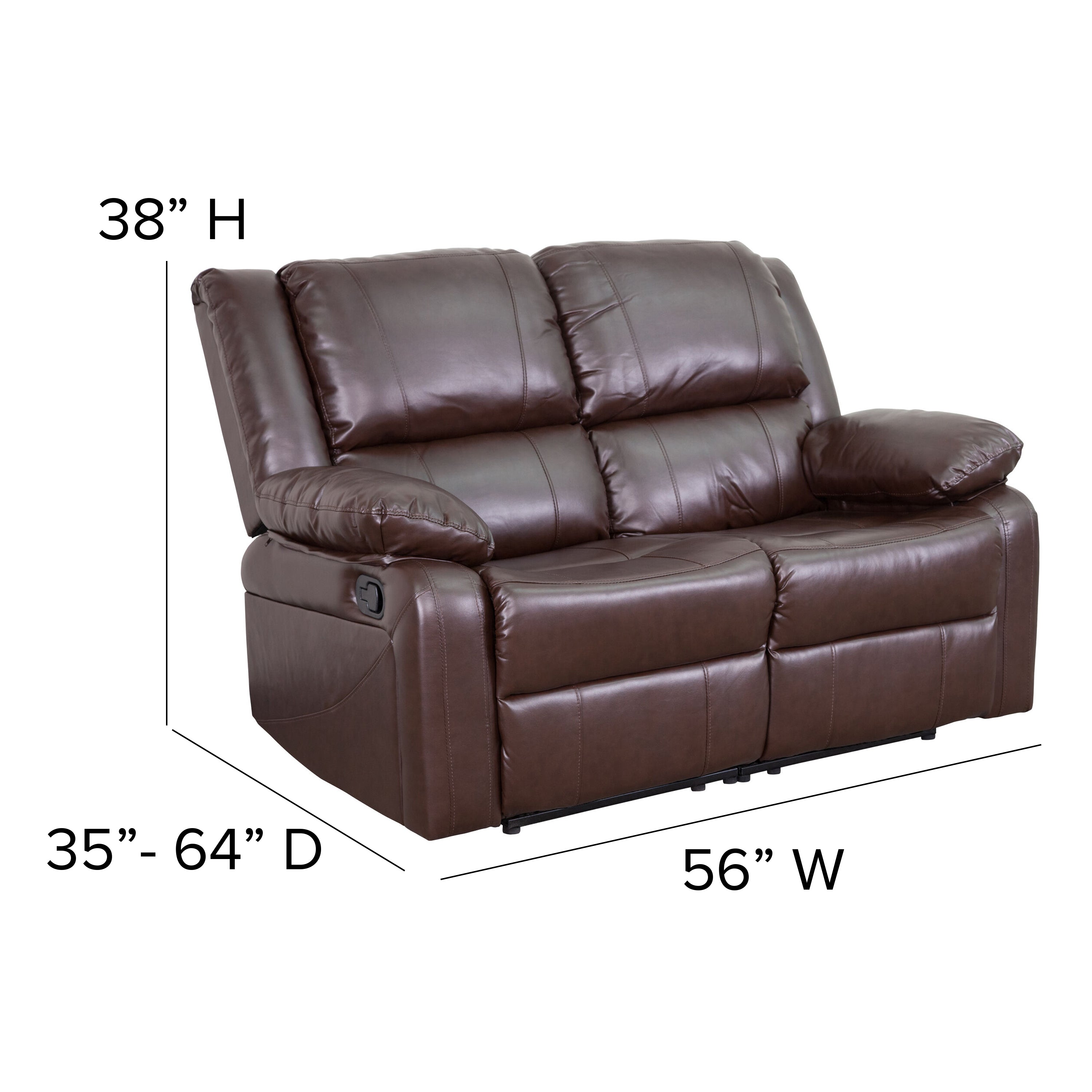 Harmony Series Loveseat with Two Built-In Recliners