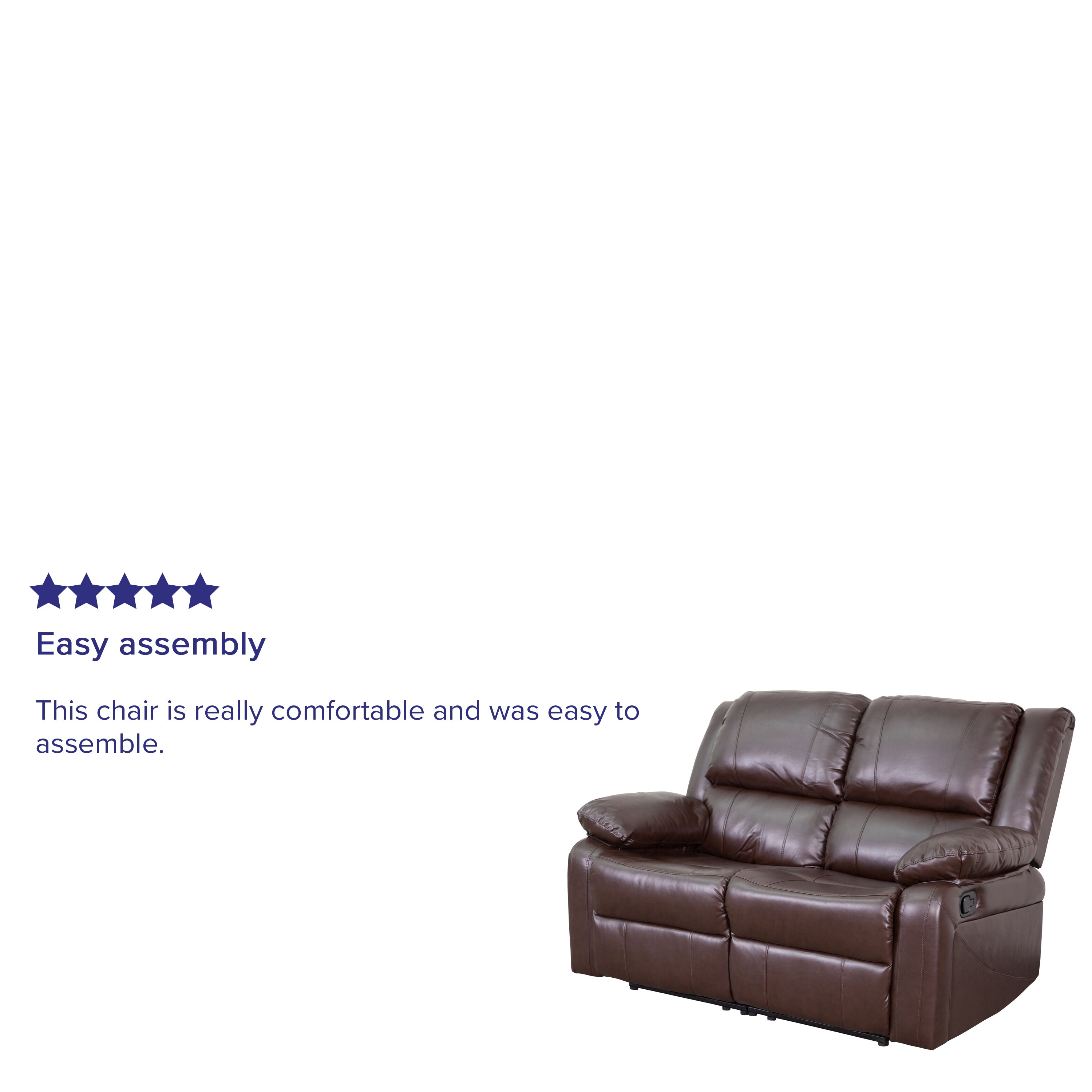 Harmony Series Loveseat with Two Built-In Recliners