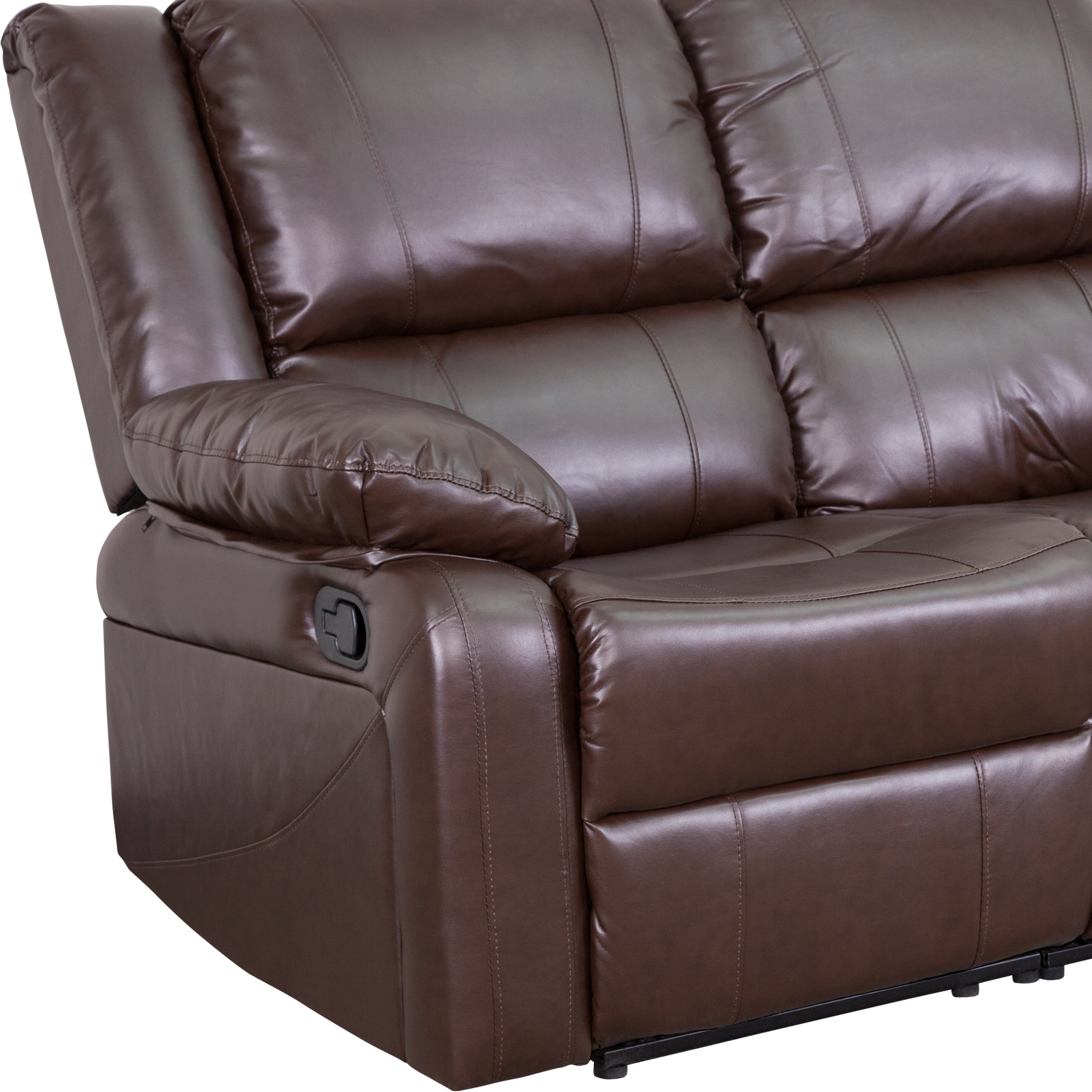 Harmony Series Loveseat with Two Built-In Recliners-Loveseat-Flash Furniture-Wall2Wall Furnishings