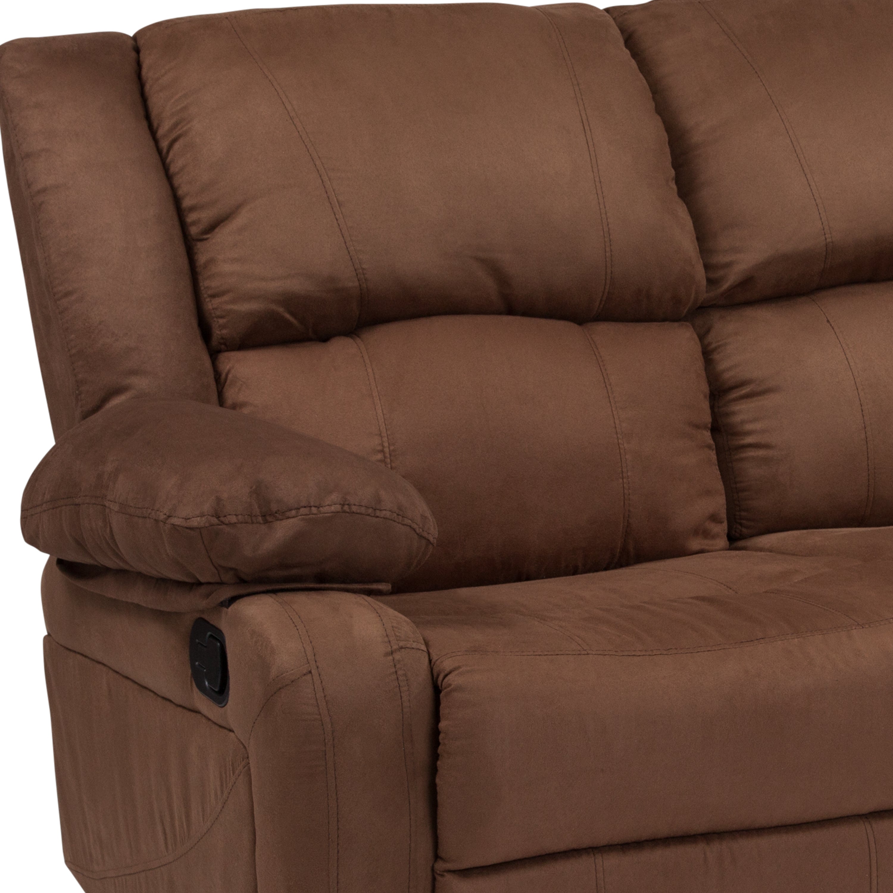 Harmony Series Loveseat with Two Built-In Recliners-Loveseat-Flash Furniture-Wall2Wall Furnishings