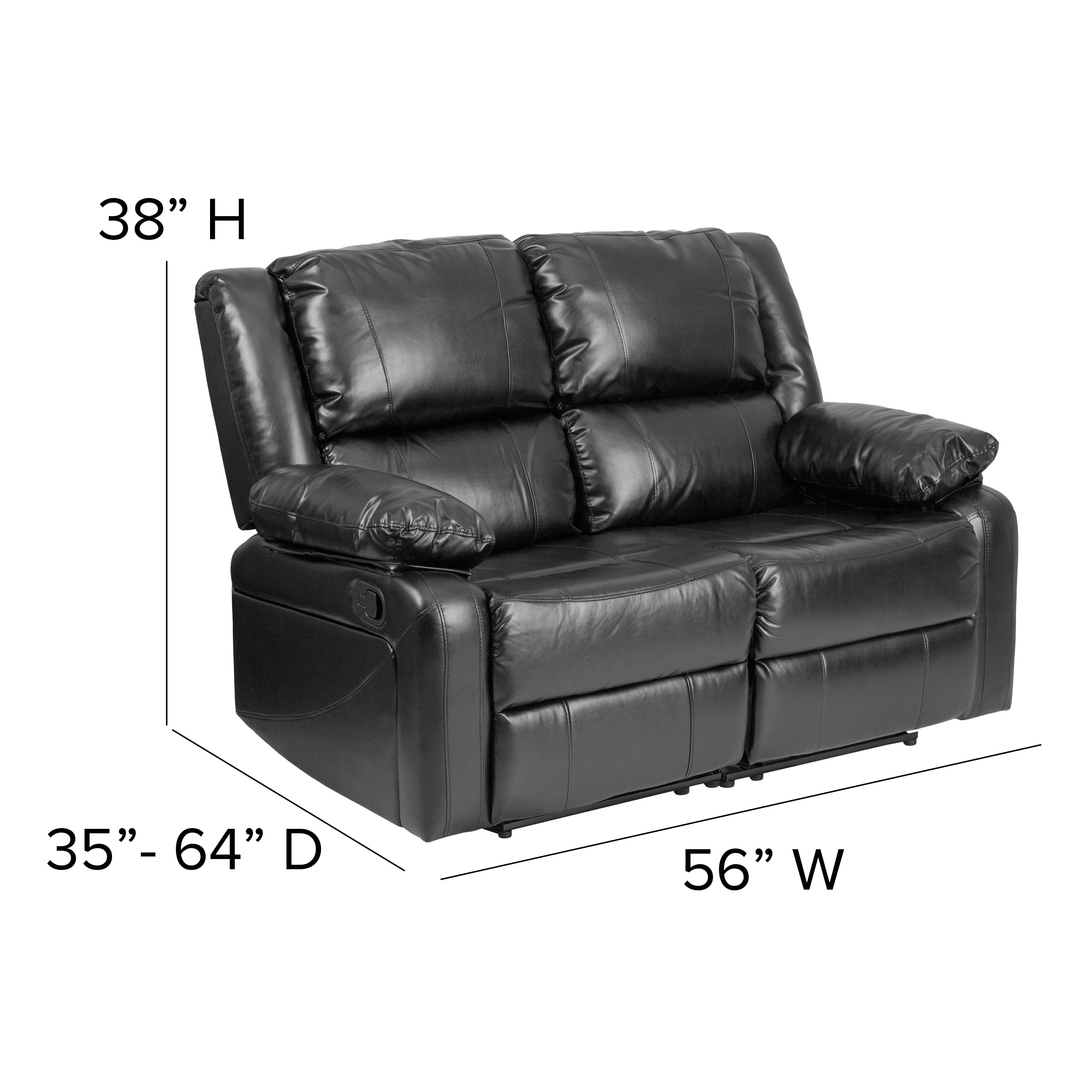 Harmony Series Loveseat with Two Built-In Recliners