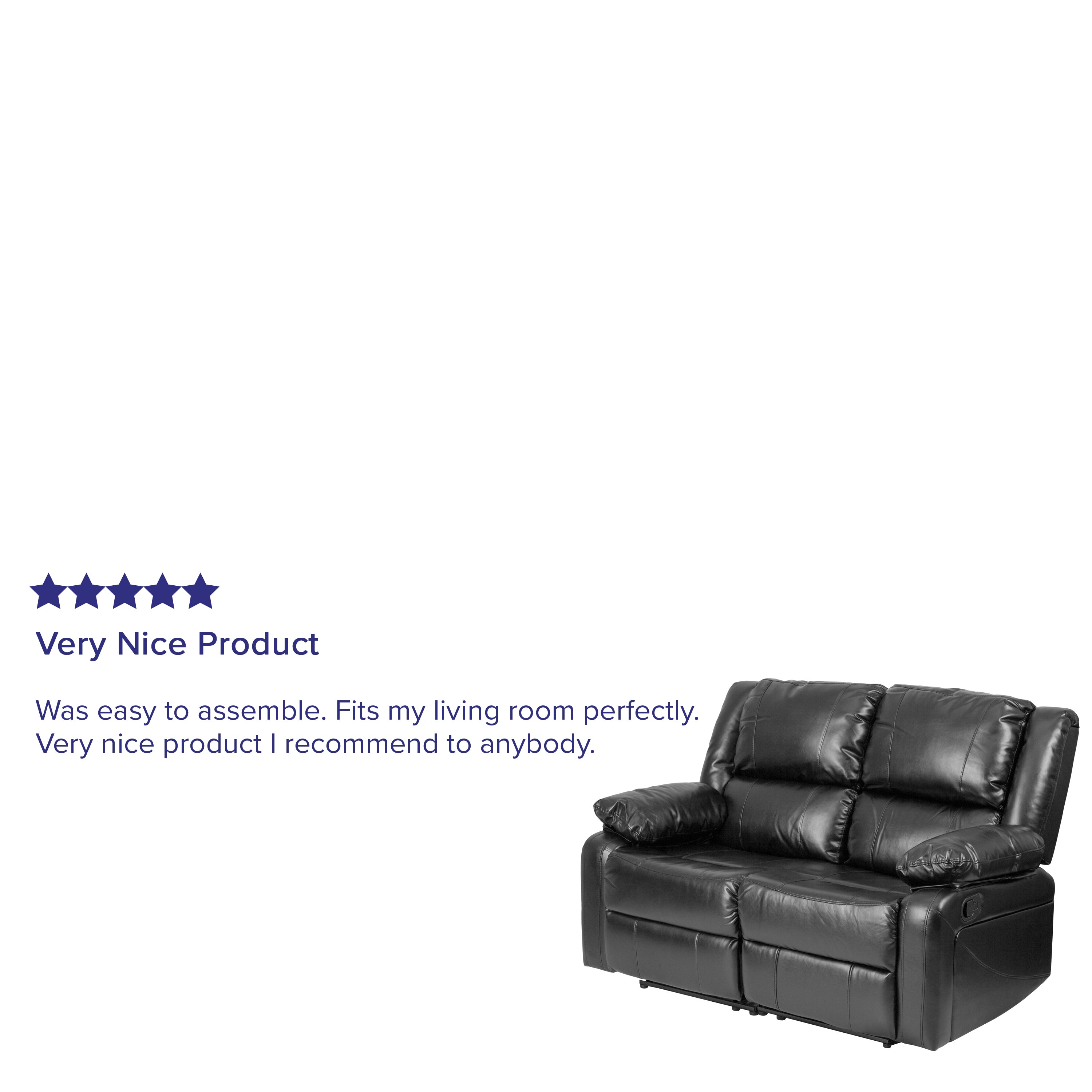Harmony Series Loveseat with Two Built-In Recliners