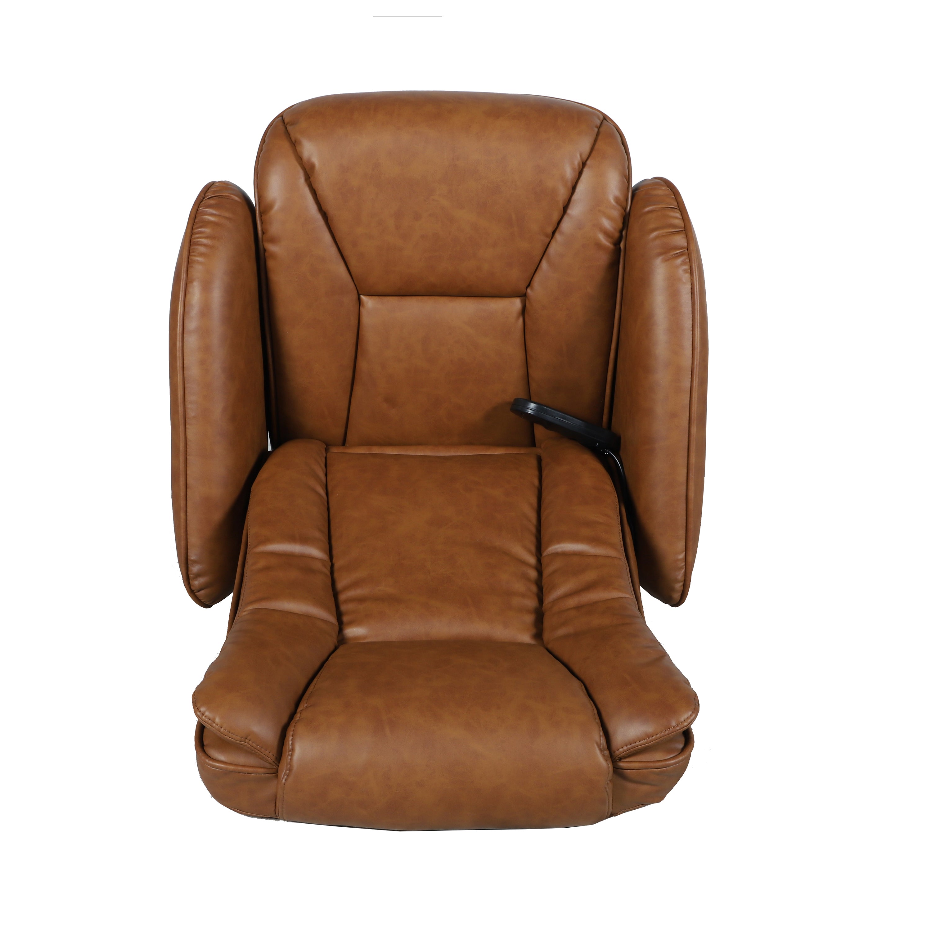 Massaging Multi-Position Plush Recliner with Side Pocket and Ottoman