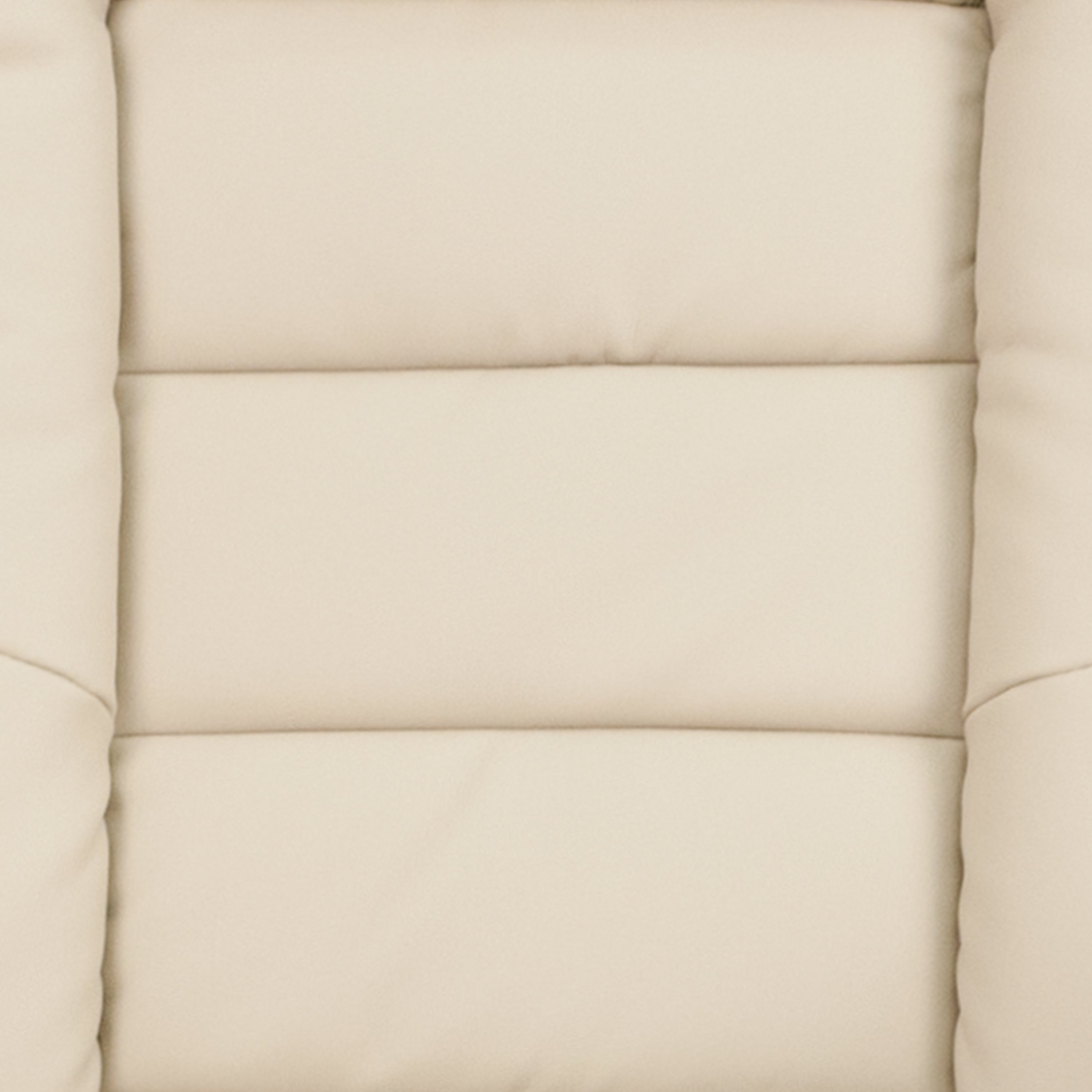 Contemporary LeatherSoft Recliner with Horizontal Stitching and Ottoman with Swiveling Mahogany Wood Base