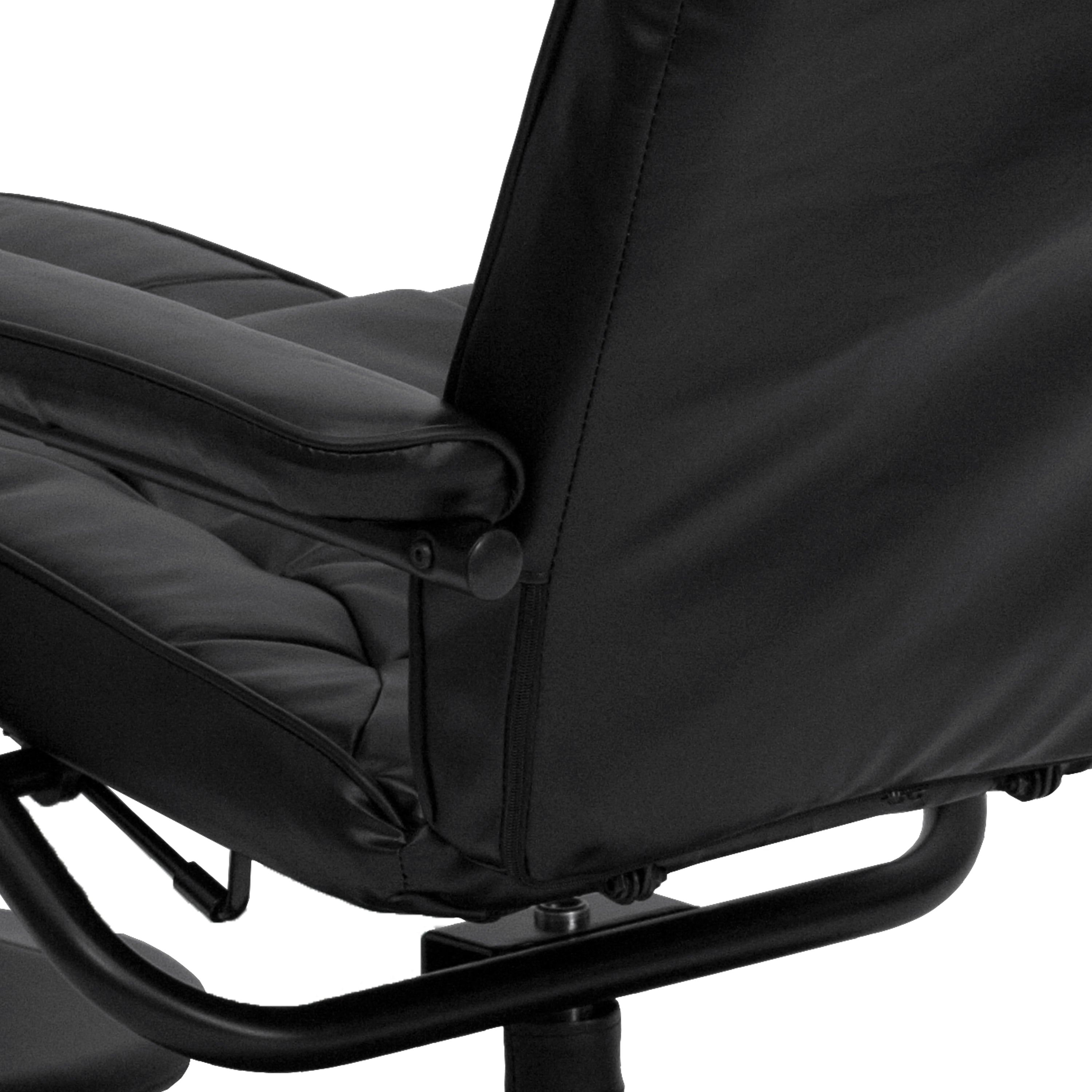 Contemporary Multi-Position Recliner and Ottoman with Wrapped Base