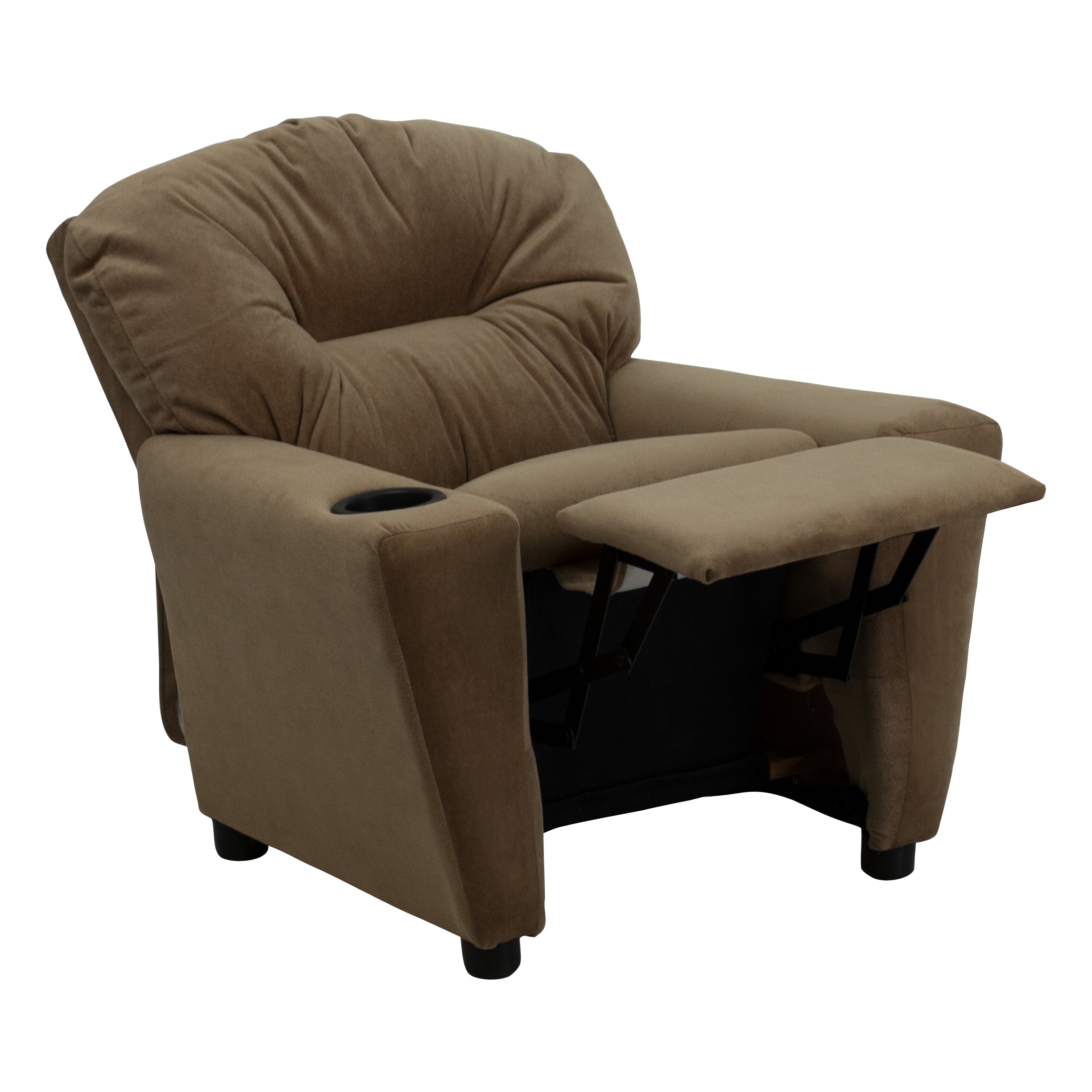 Contemporary Kids Recliner with Cup Holder