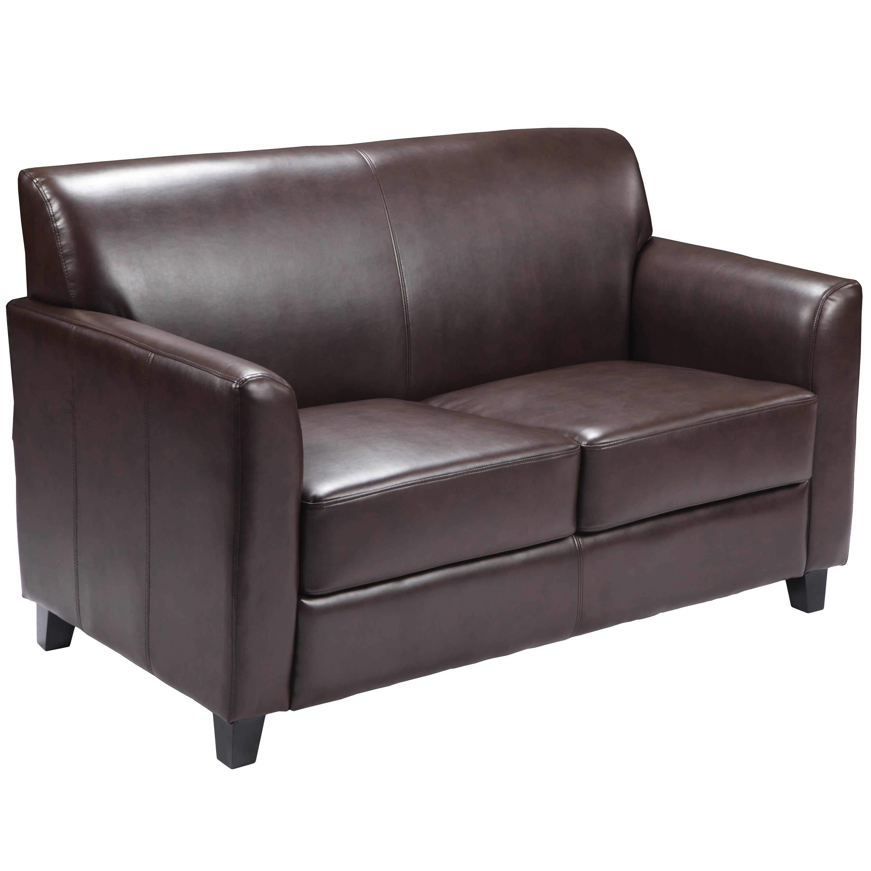 HERCULES Diplomat Series LeatherSoft Loveseat with Clean Line Stitched Frame-Reception Loveseat-Flash Furniture-Wall2Wall Furnishings