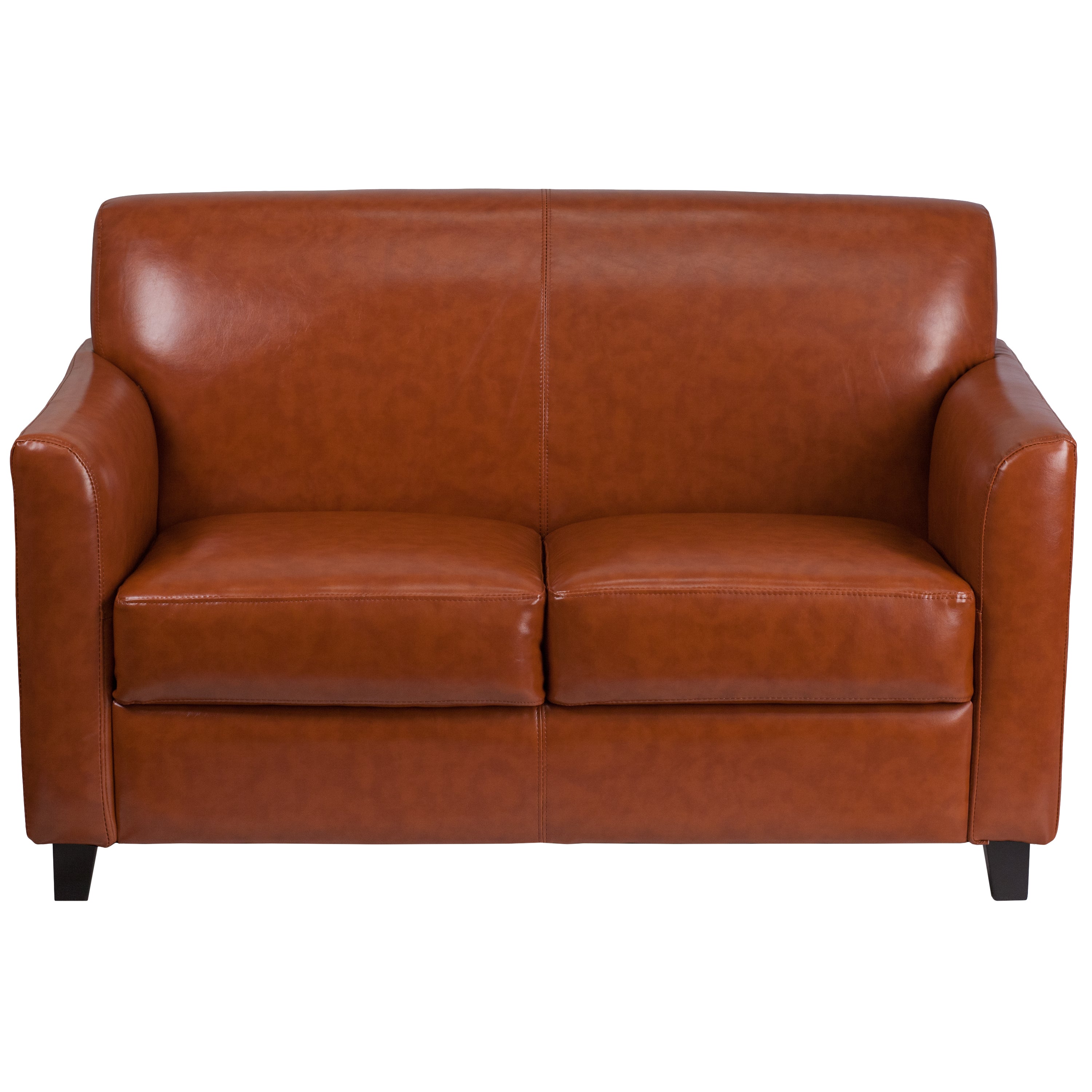 HERCULES Diplomat Series LeatherSoft Loveseat with Clean Line Stitched Frame-Reception Loveseat-Flash Furniture-Wall2Wall Furnishings