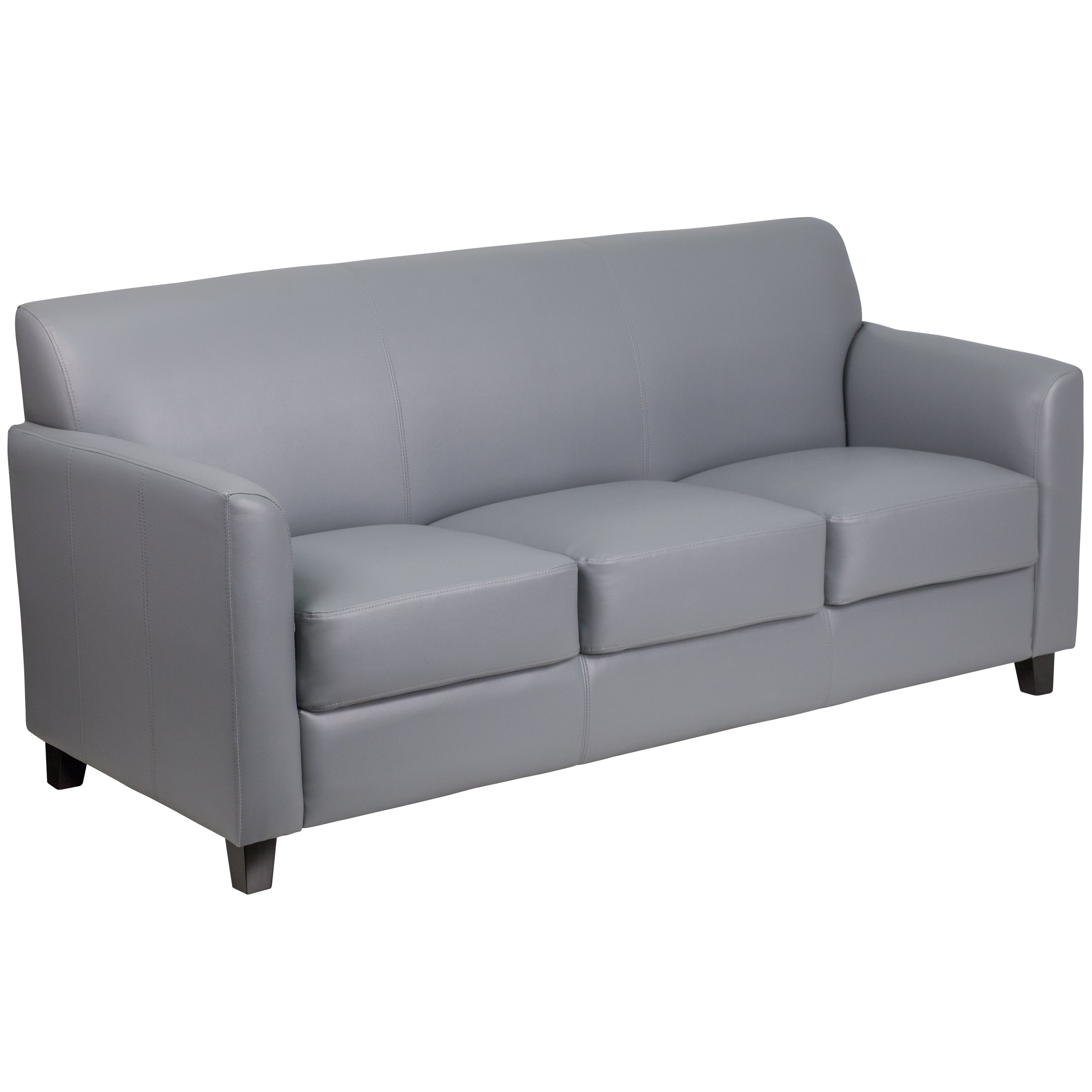 HERCULES Diplomat Series LeatherSoft Sofa with Clean Line Stitched Frame-Reception Sofa-Flash Furniture-Wall2Wall Furnishings