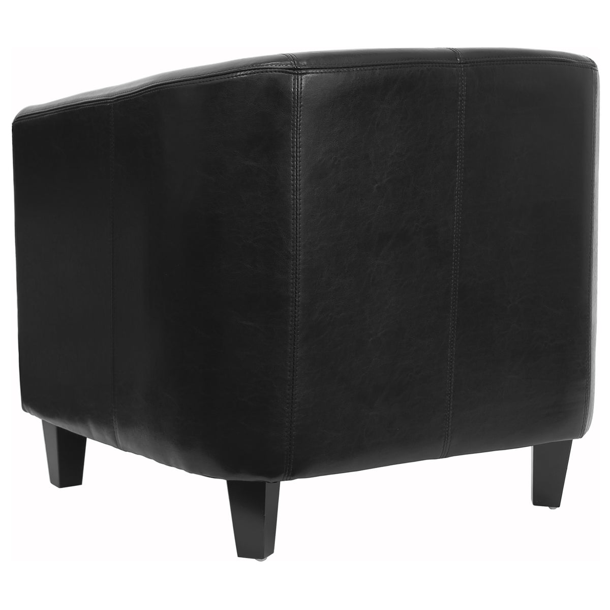 LeatherSoft Lounge Chair with Sloping Arms