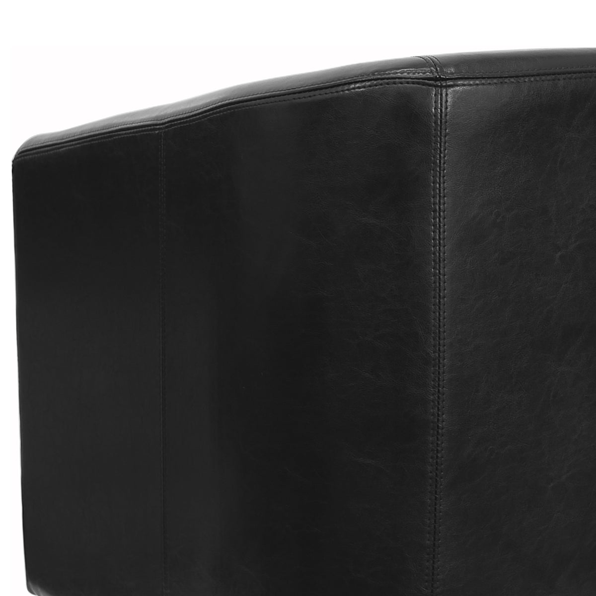 LeatherSoft Lounge Chair with Sloping Arms