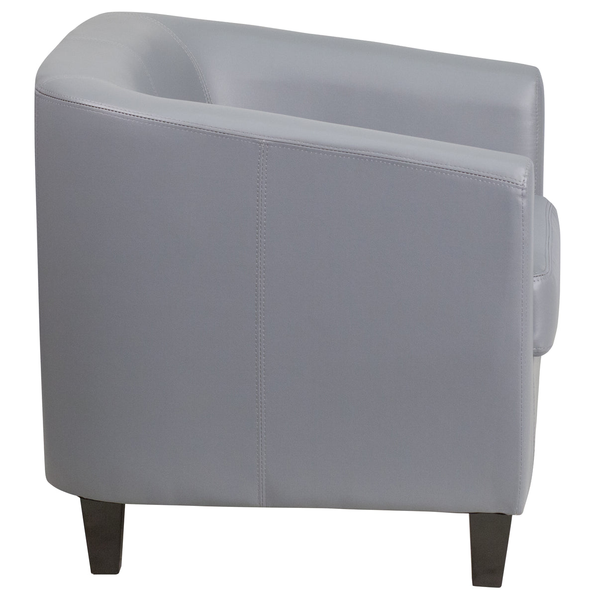 LeatherSoft Lounge Chair with Sloping Arms
