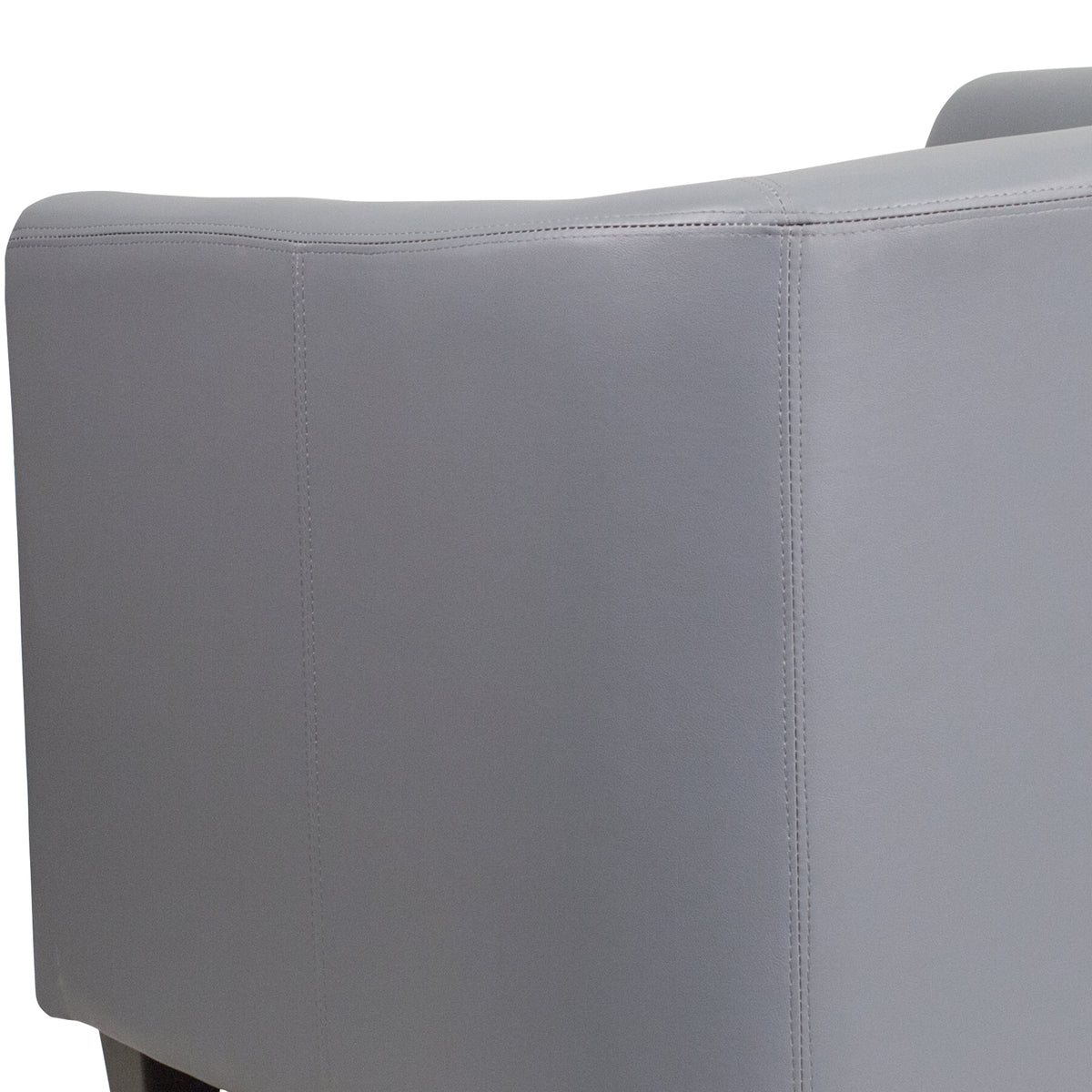 LeatherSoft Lounge Chair with Sloping Arms