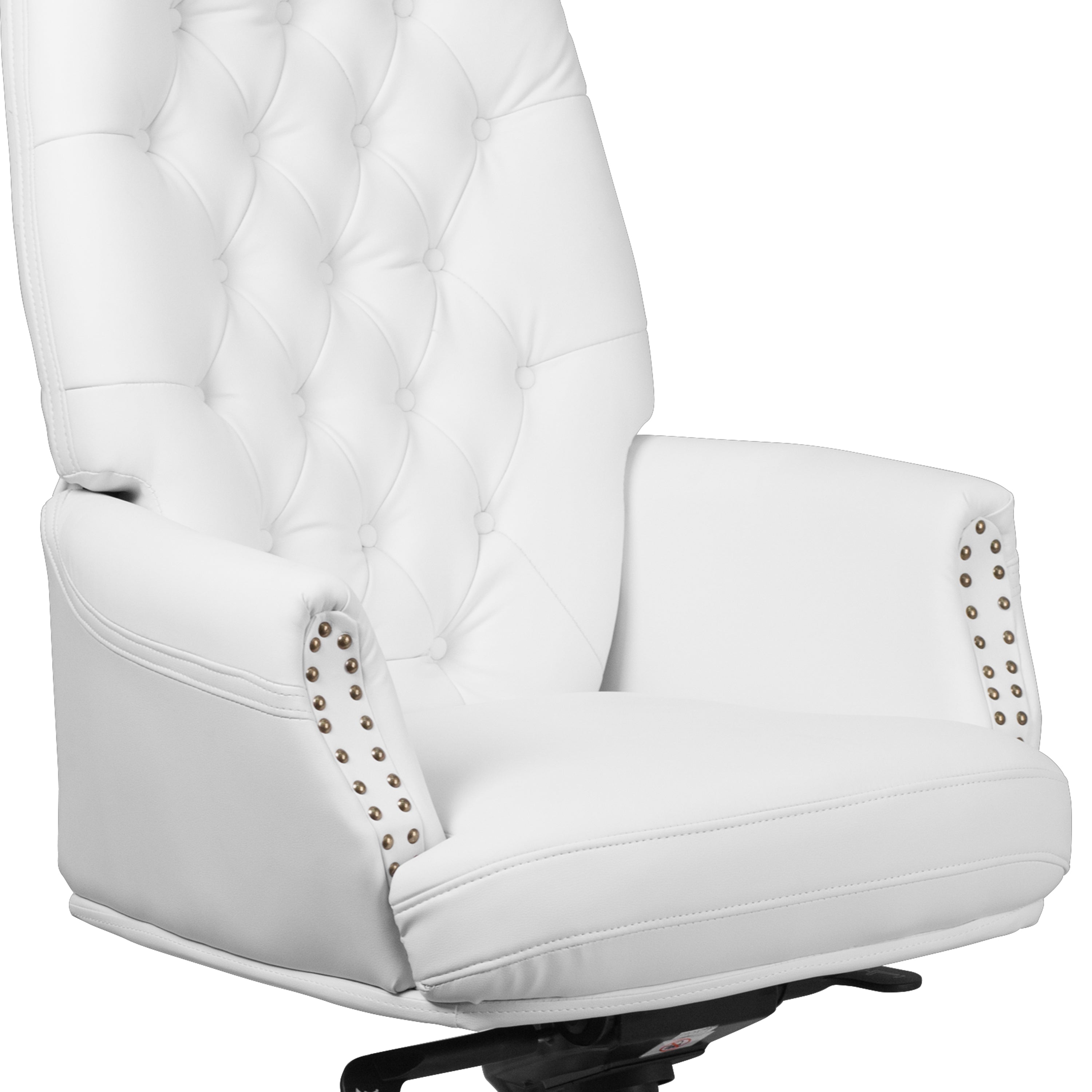 High Back Traditional Tufted LeatherSoft Multifunction Executive Swivel Ergonomic Office Chair with Arms