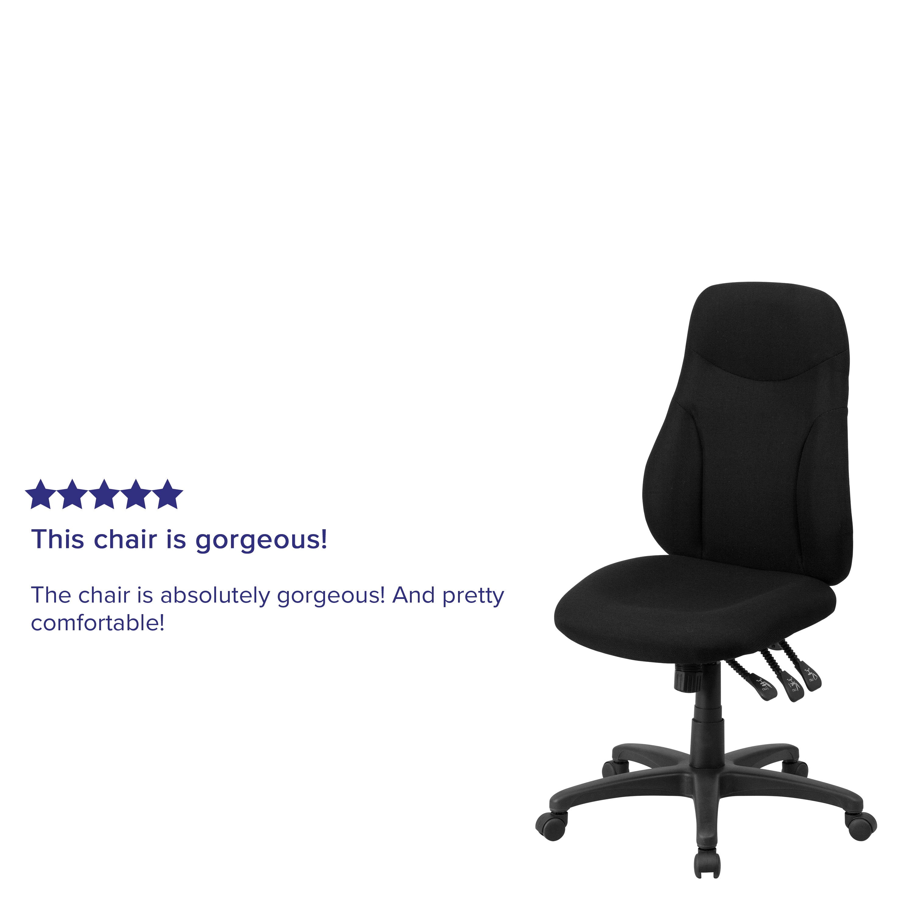 High Back Fabric Multifunction Swivel Ergonomic Task Office Chair