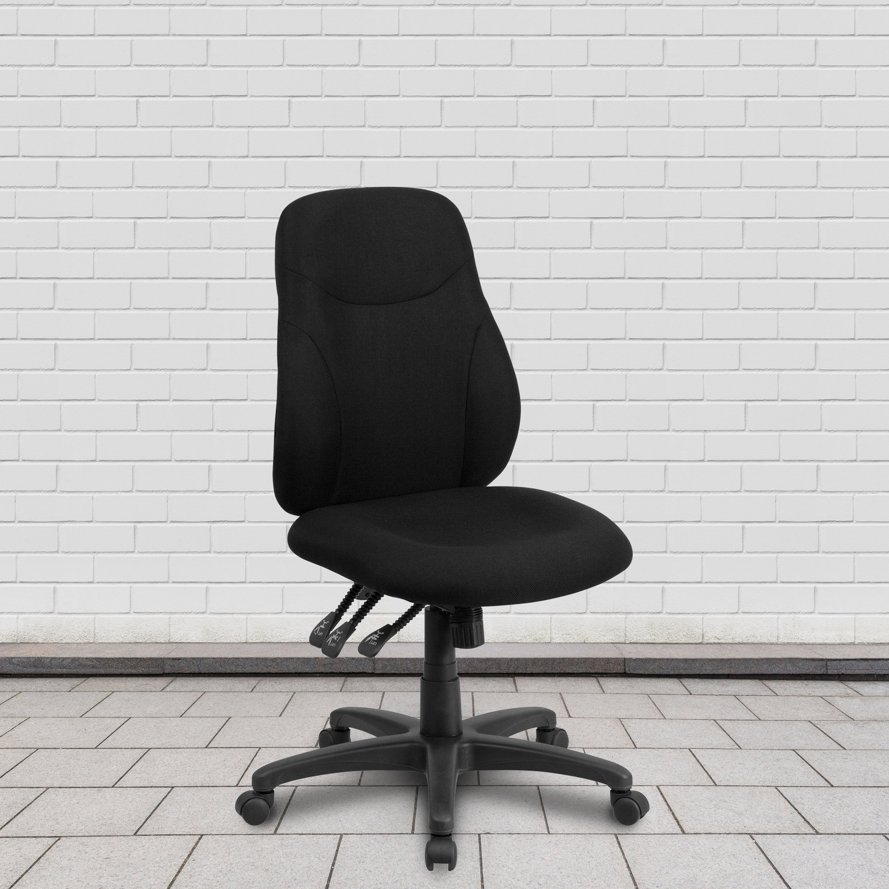 Mid-Back Fabric Multifunction Swivel Ergonomic Task Office Chair with 1.5" Back Adjustment