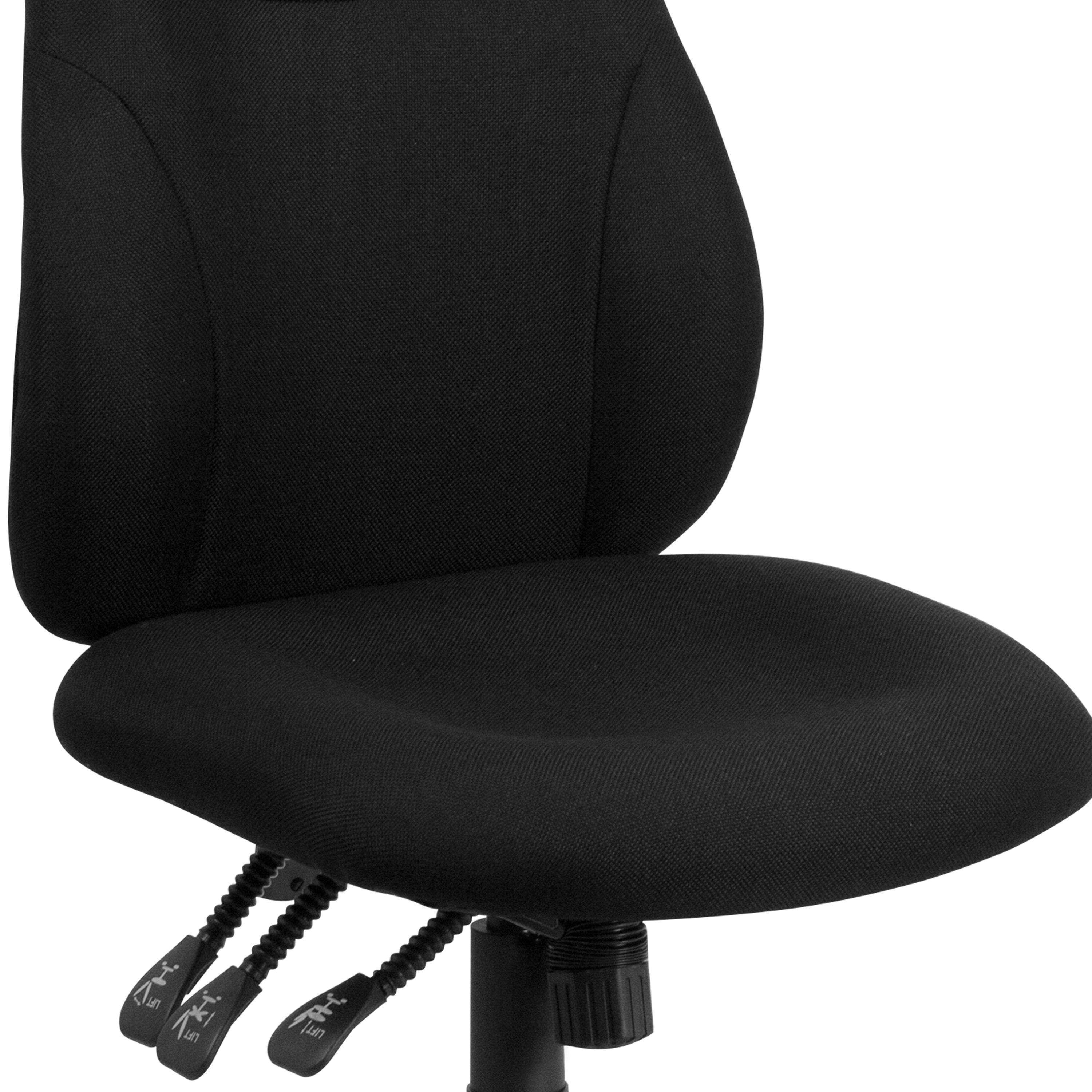 Mid-Back Fabric Multifunction Swivel Ergonomic Task Office Chair with 1.5" Back Adjustment