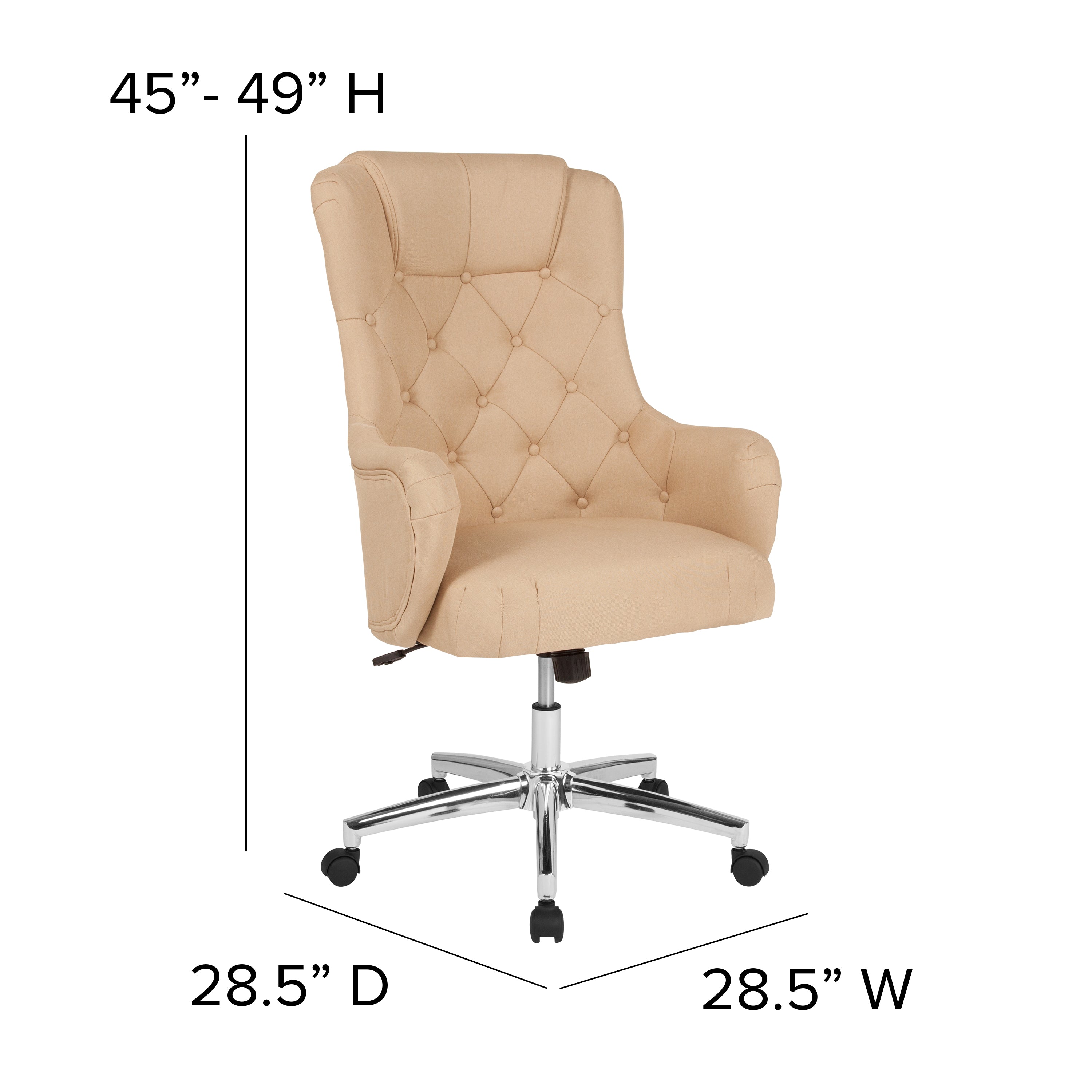 Chambord Home and Office Diamond Patterned Button Tufted Upholstered High Back Office Chair-Executive Office Chair-Flash Furniture-Wall2Wall Furnishings