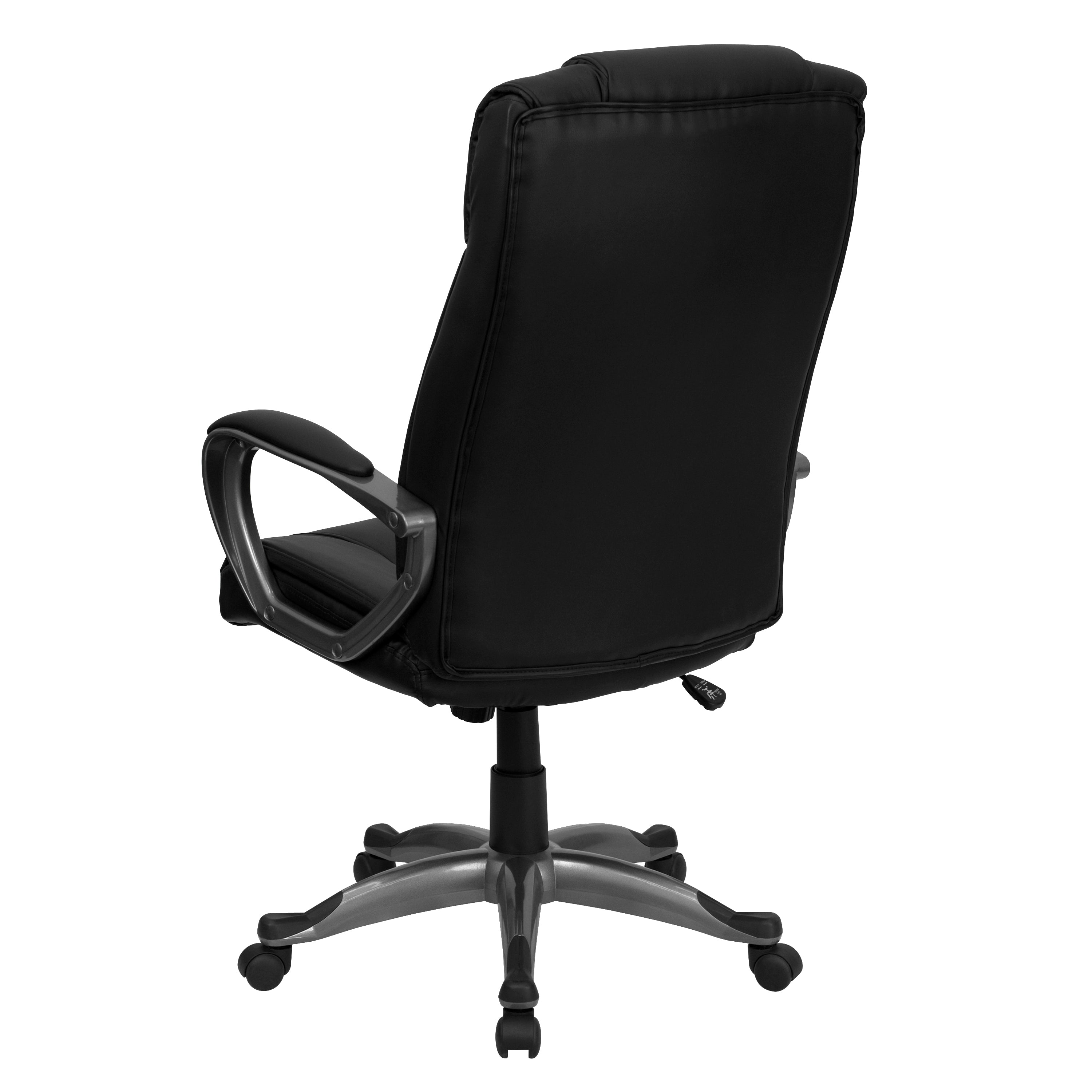 High Back LeatherSoft Executive Swivel Office Chair with Lip Edge Base and Arms