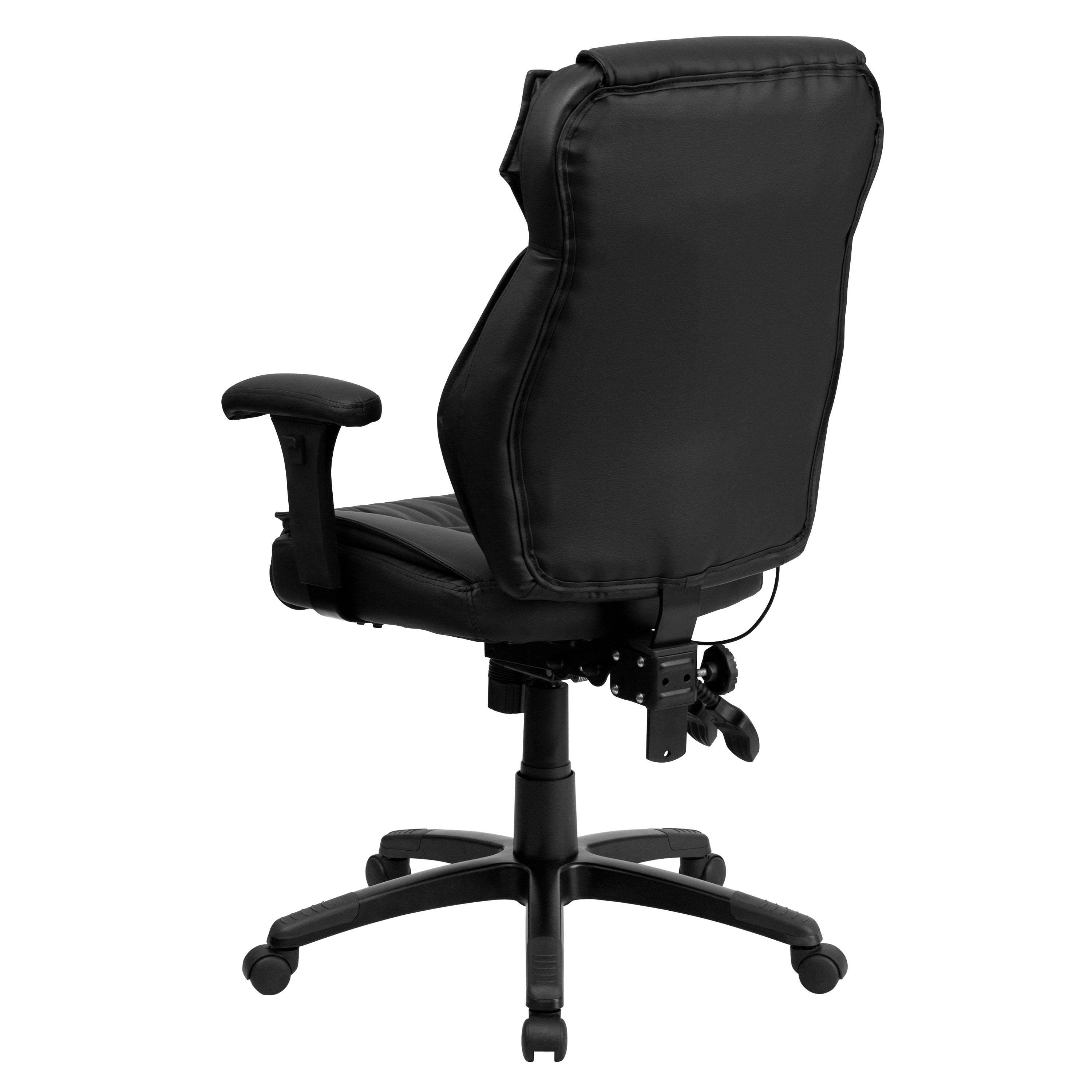 High Back LeatherSoft Multifunction Executive Swivel Ergonomic Office Chair with Lumbar Support Knob with Arms