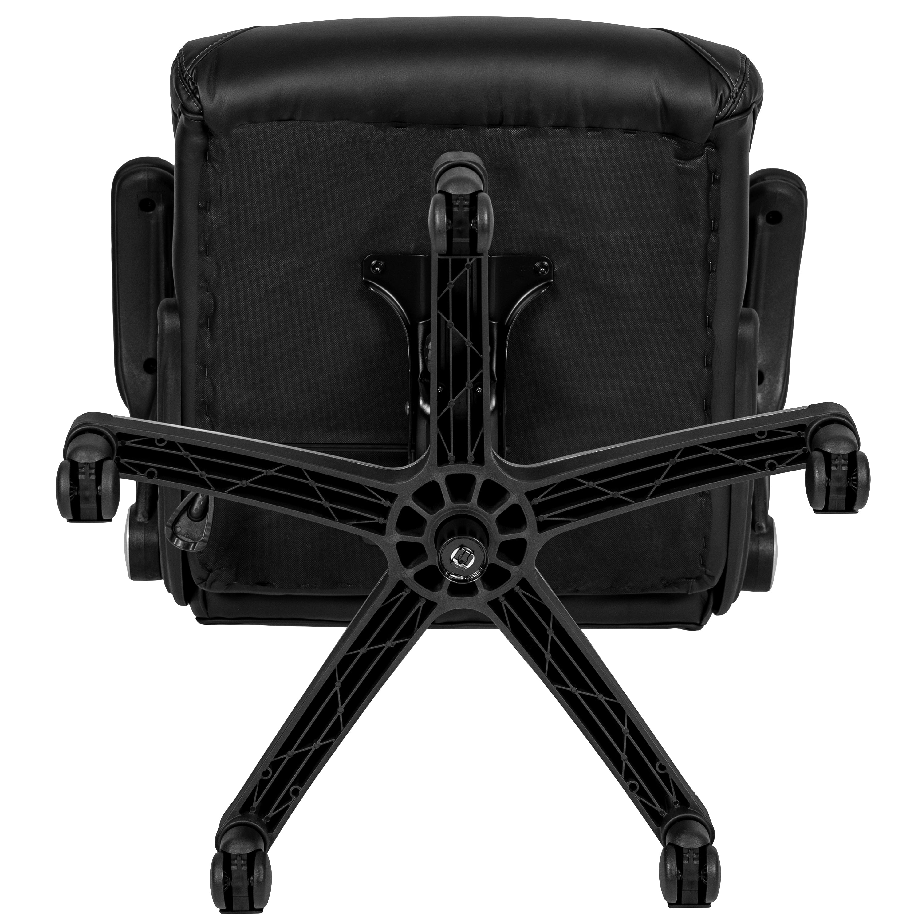 High Back LeatherSoft Executive Swivel Office Chair with Double Layered Headrest and Open Arms