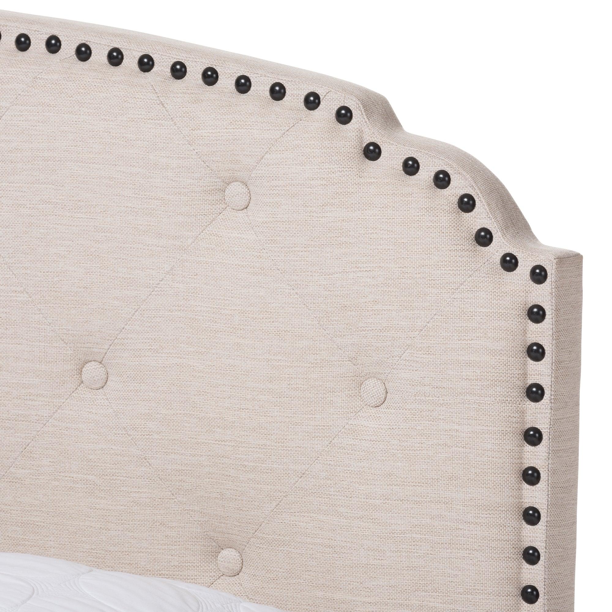 Lexi Modern and Contemporary Light Fabric Upholstered Bed