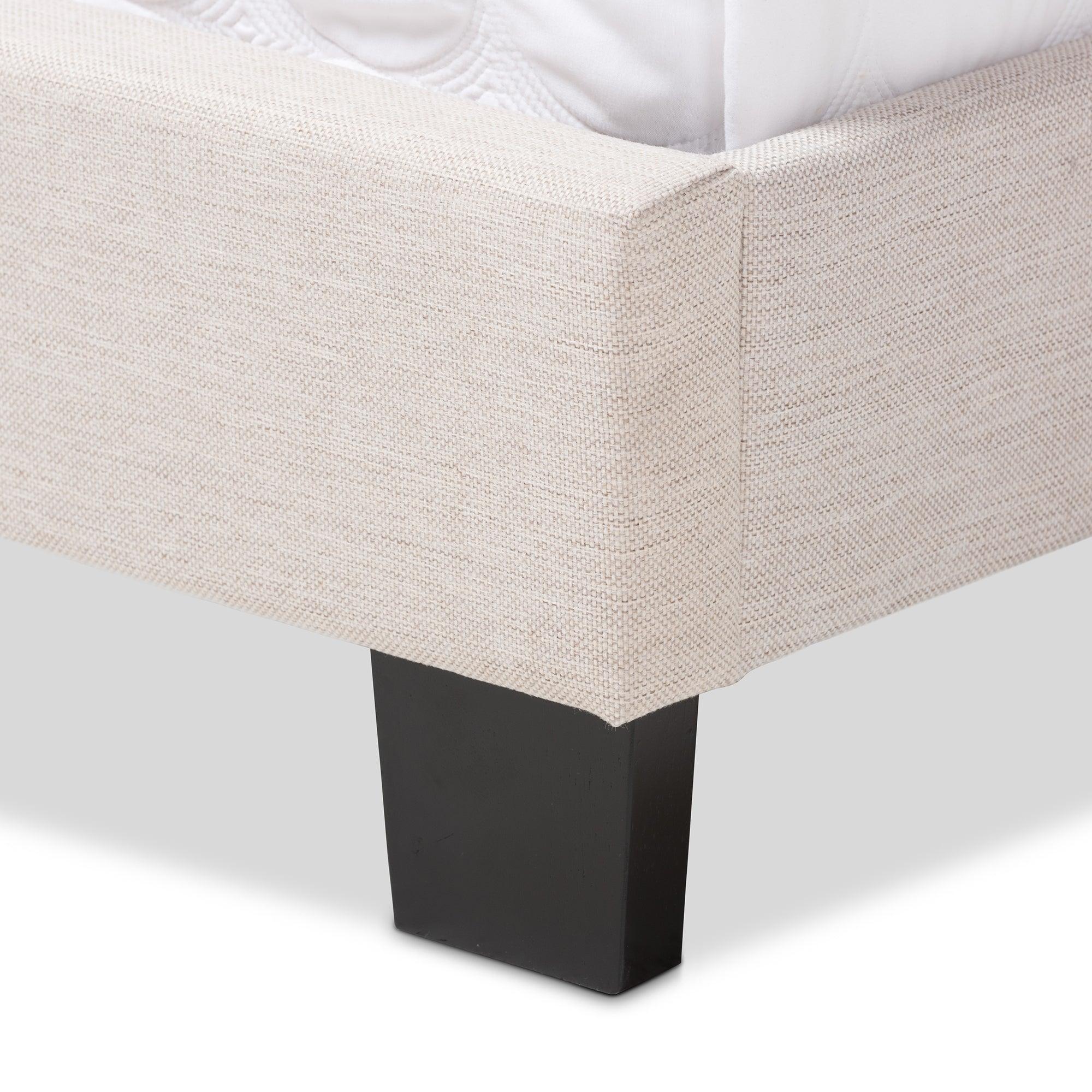 Lexi Modern and Contemporary Light Fabric Upholstered Bed