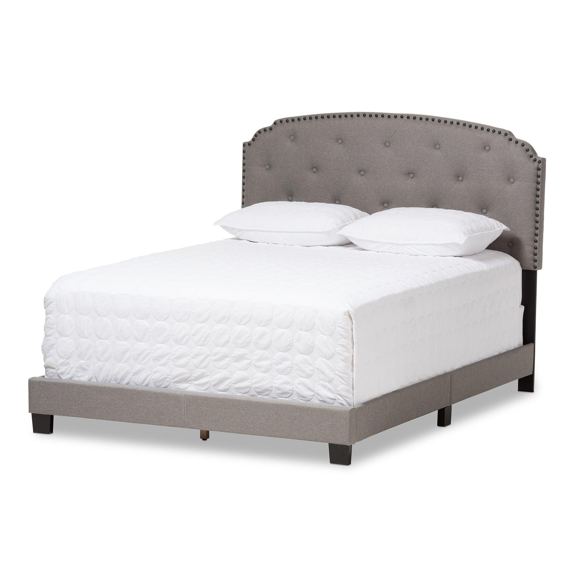 Lexi Modern and Contemporary Light Fabric Upholstered Bed