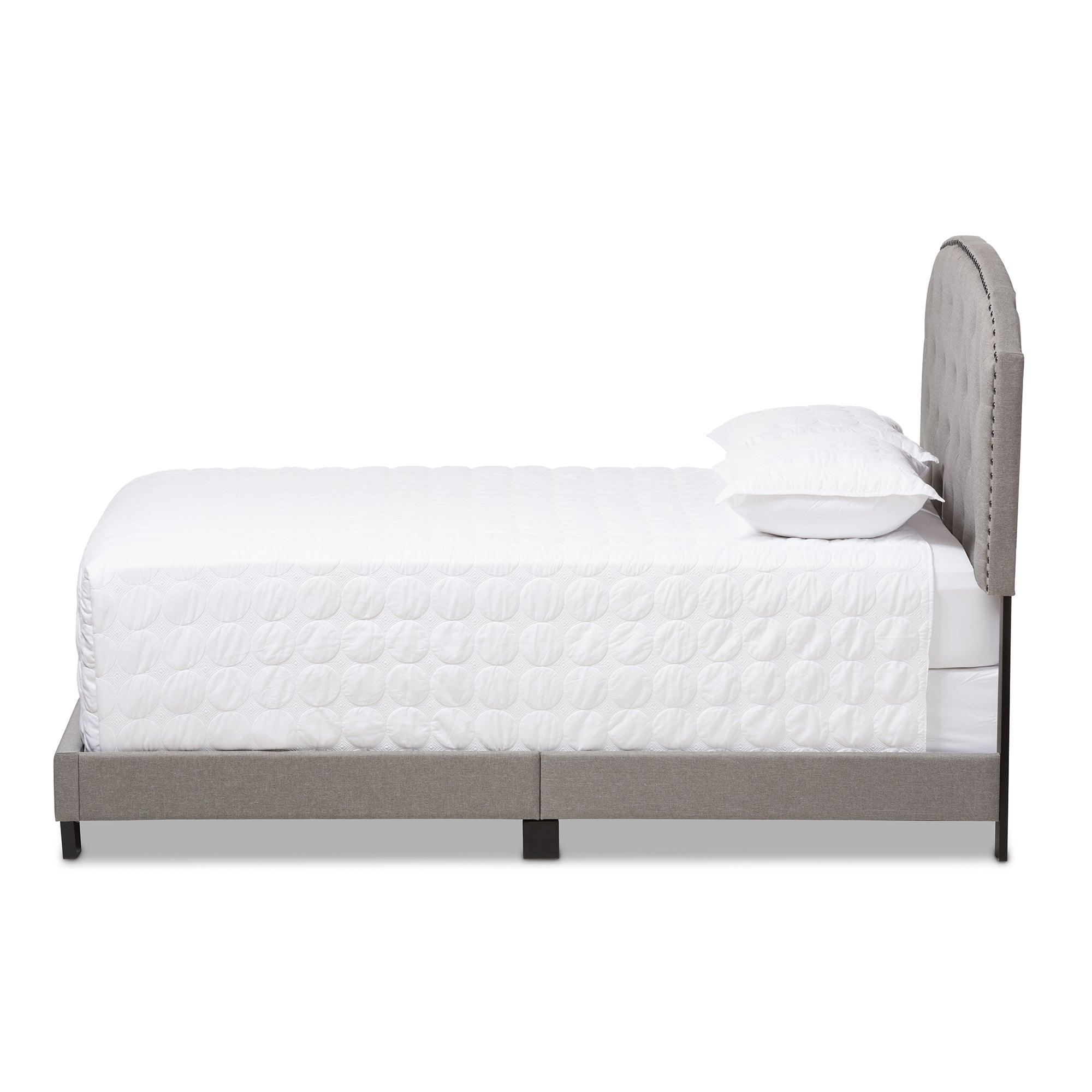 Lexi Modern and Contemporary Light Fabric Upholstered Bed